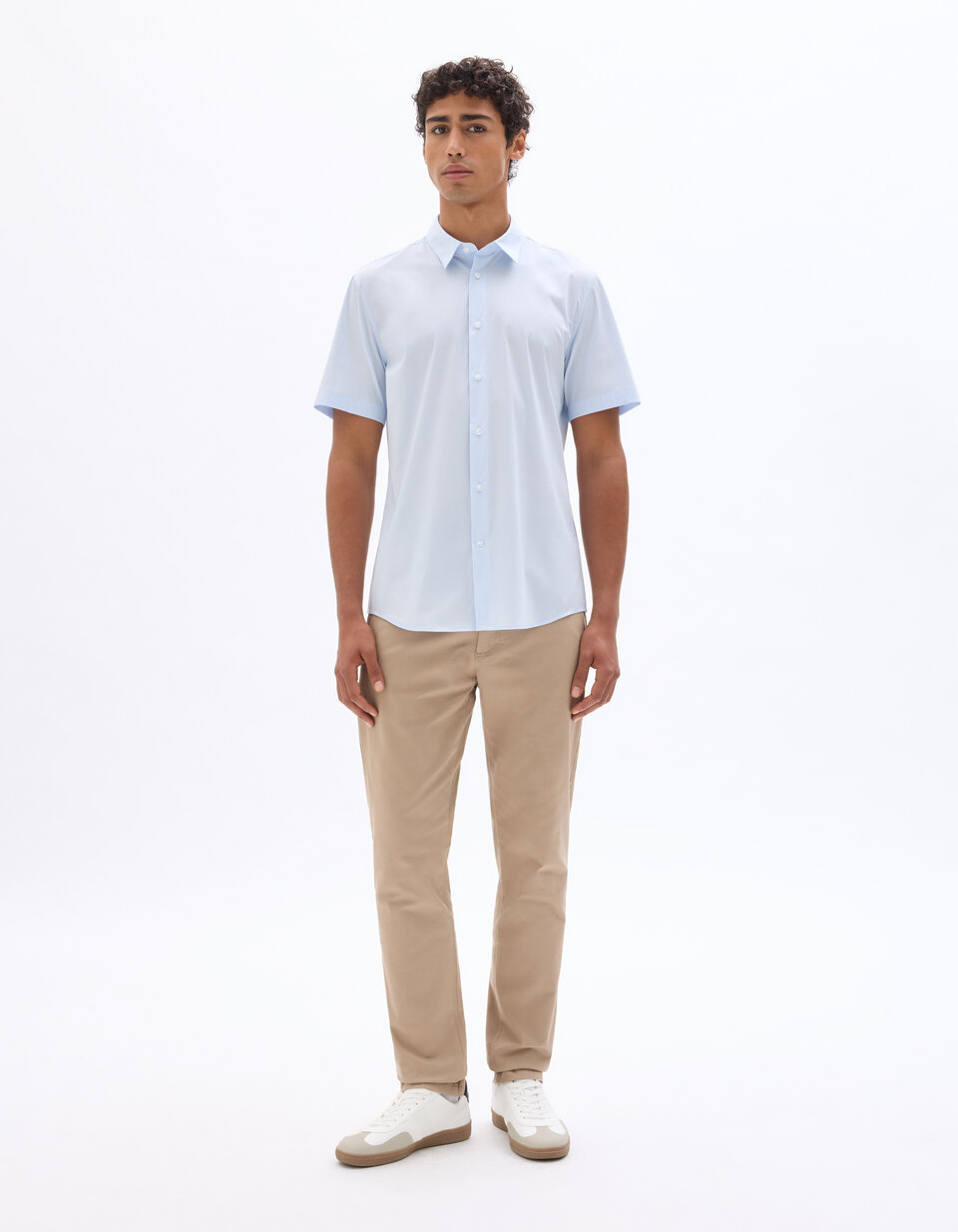 Chemise Homme En Coton Bleu Clair - Taille 2XL - Marque Derby - Coupe Classique