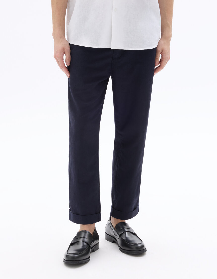 Blazer Bleu Marine et pantalon Marron
