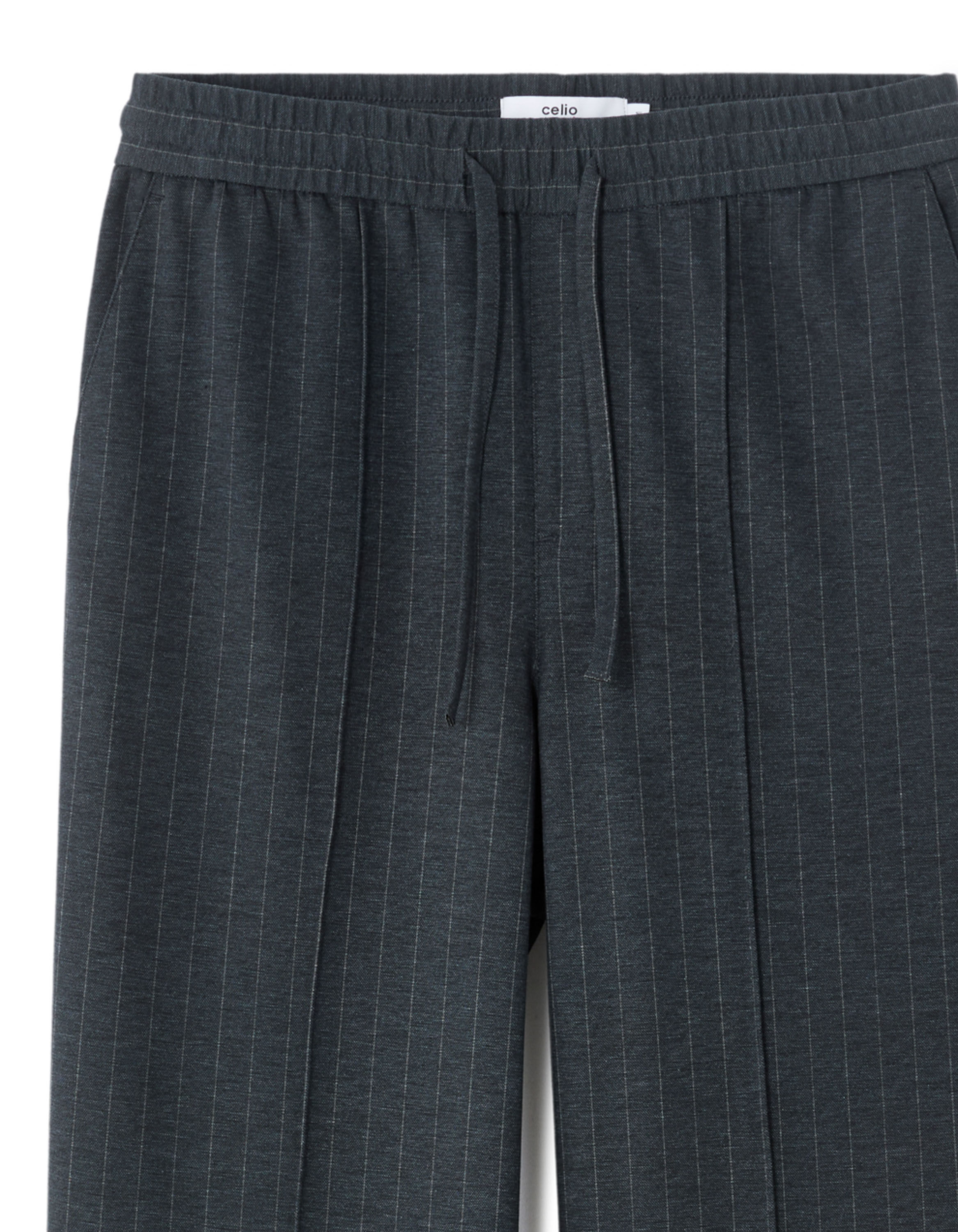 Navy 24-Hour Loose Striped Stretch Pants | celio be normal