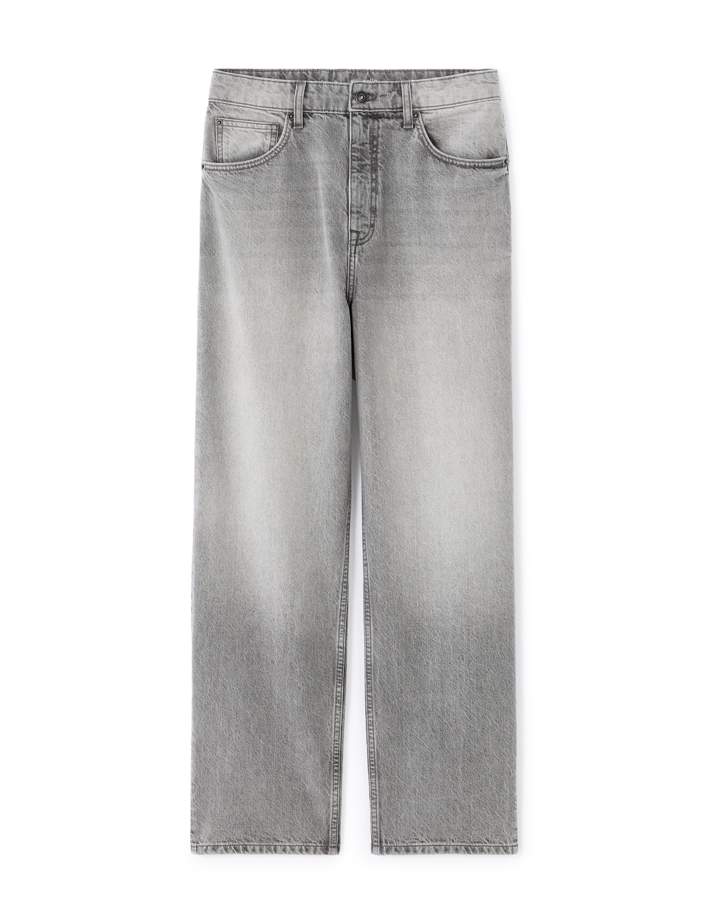 Jean baggy coton stretch - gris clair