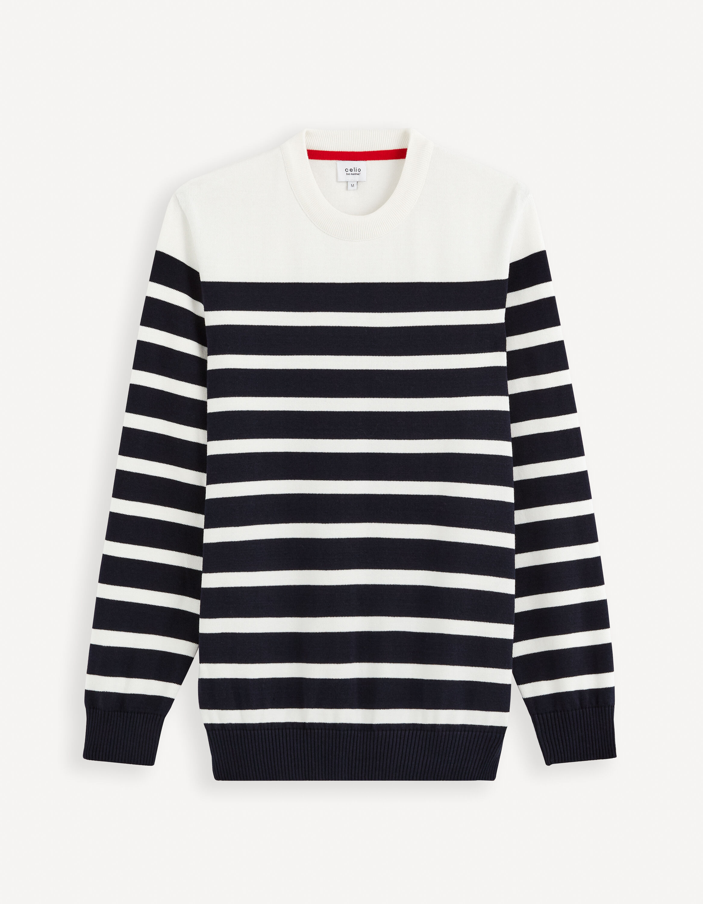 Pull en tricot à rayures pour homme - Col rond - Pull d'hiver chaud décontracté vintage, GN, XS