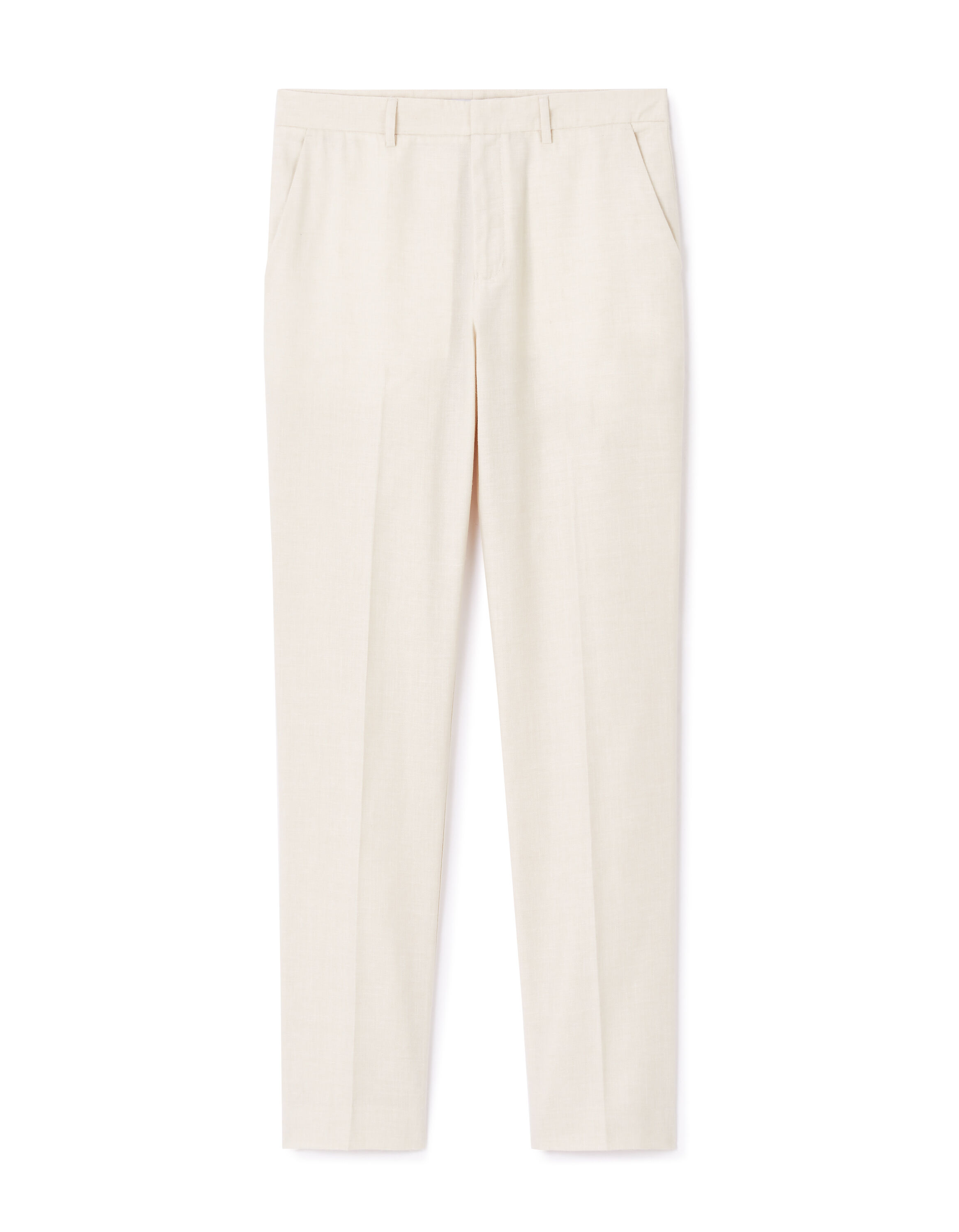 Pantalon Chino Femme Camaïeu Taille 42 – Lin Et Coton – Marron – Très Bon état