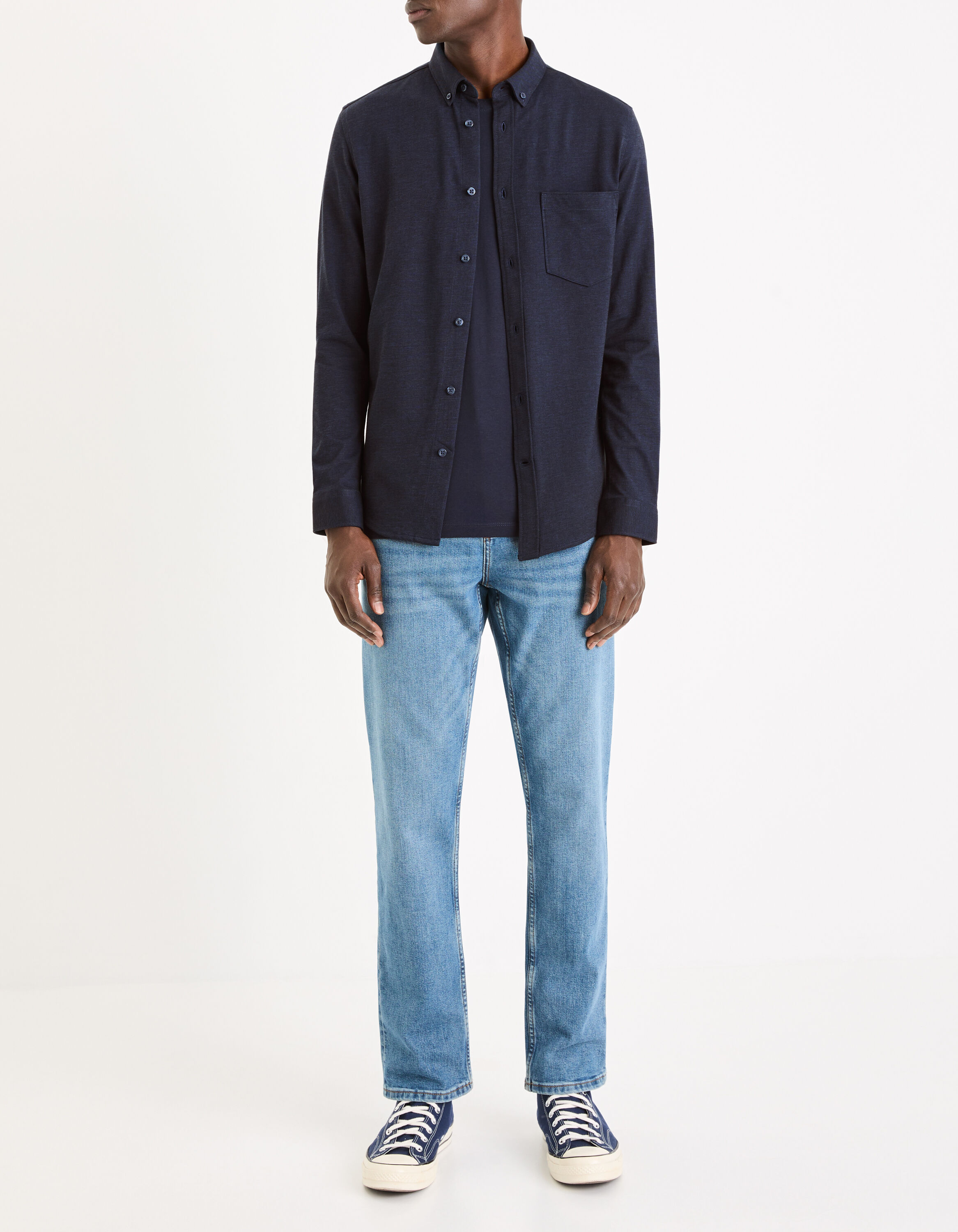 Camisa de piqu slim fit 100 algod n celio be normal