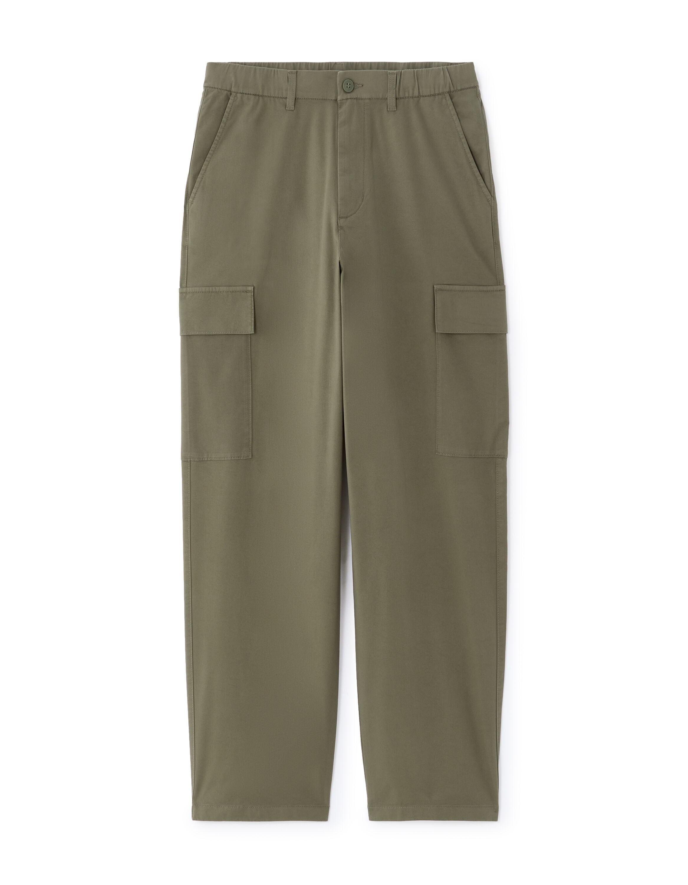 Baggy Stretch Cotton Cargo Pants - Khaki | celio be normal