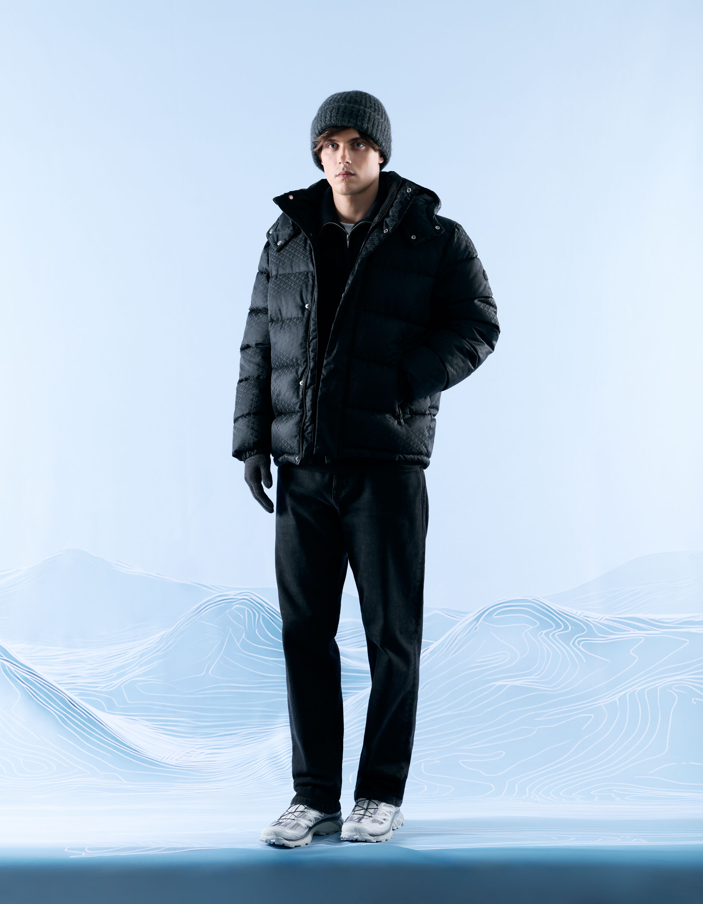 Chamonix-Mont-Blanc - Down jacket with black monogram | celio be