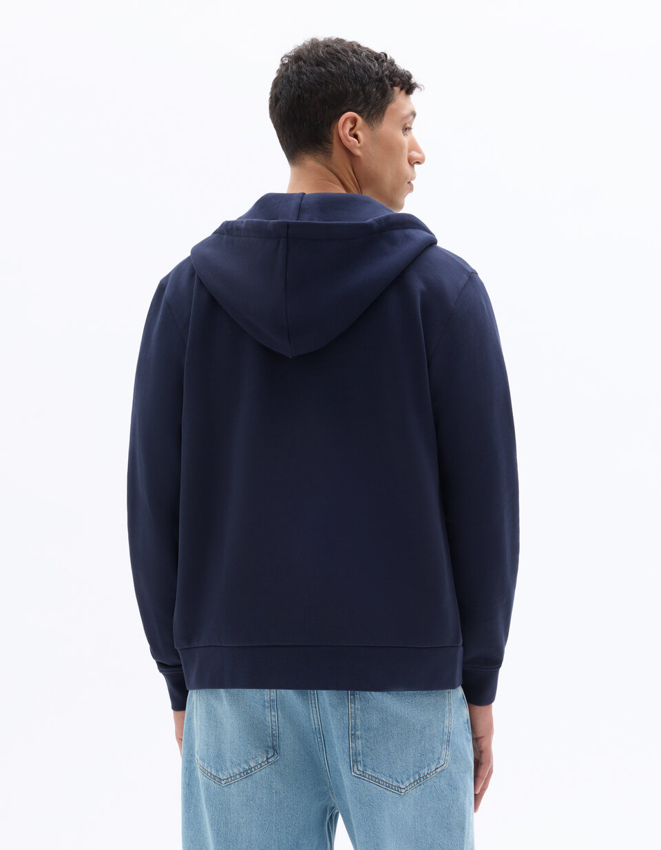 Reslad Sweatjack heren capuchonpullover | hoodie mannen rits pullover met capuchon comfortabel katoen RS-1006, zwart, XL
