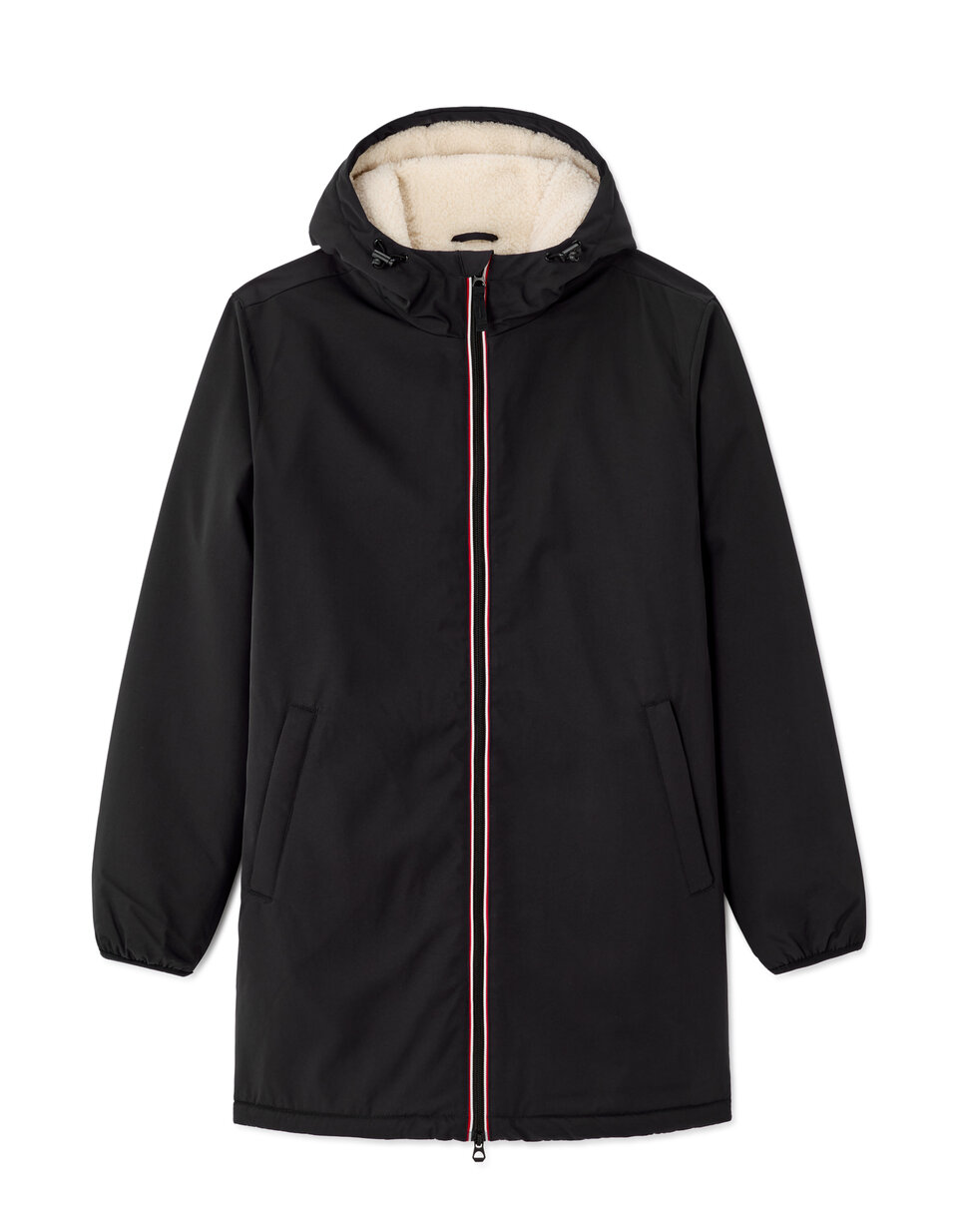Parka Drycore à capuche doublé sherpa déperlante - noir | celio be normal