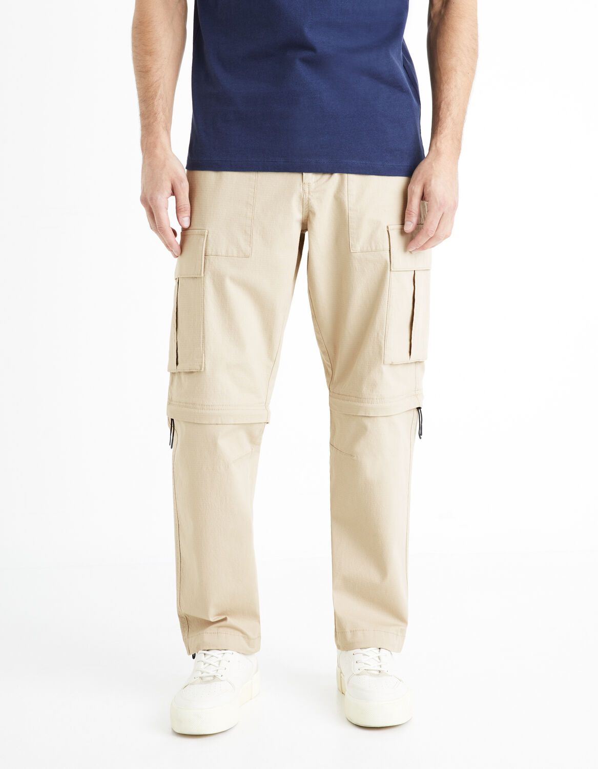 pantalon cargo transformable- beige