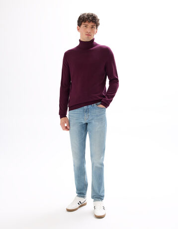 Subliminal Mode - Pull Over Homme Col Roulé Chic Et Tendance Tricot Hiver En Maille Col Montant Chiner Idée Cadeau BX1732 Marine S