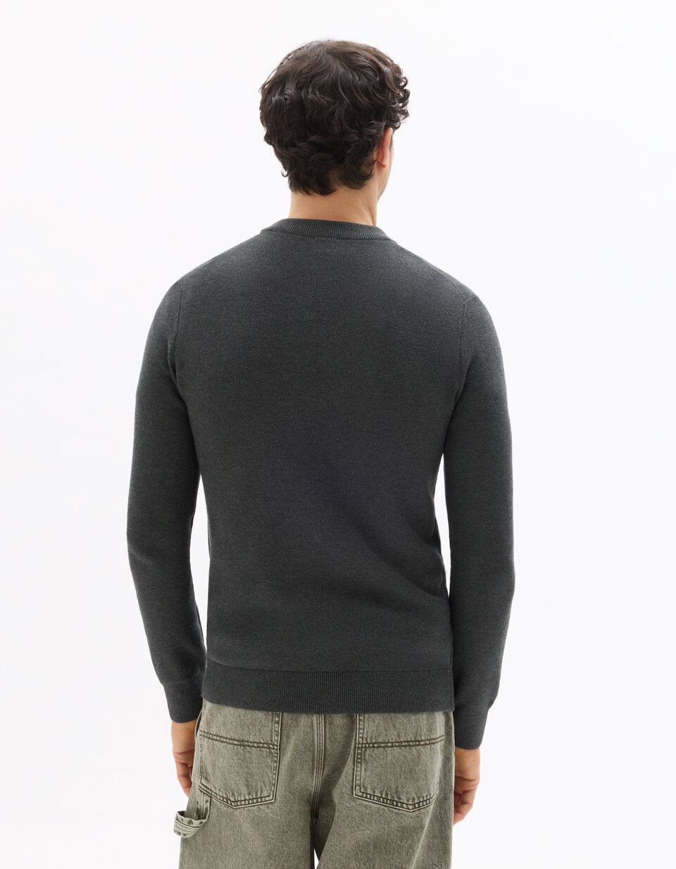 Celio - Pull - Uni - Col roulé - Manches longues - Homme - Bleu (Marine 04) - Small (Taille fabricant: S