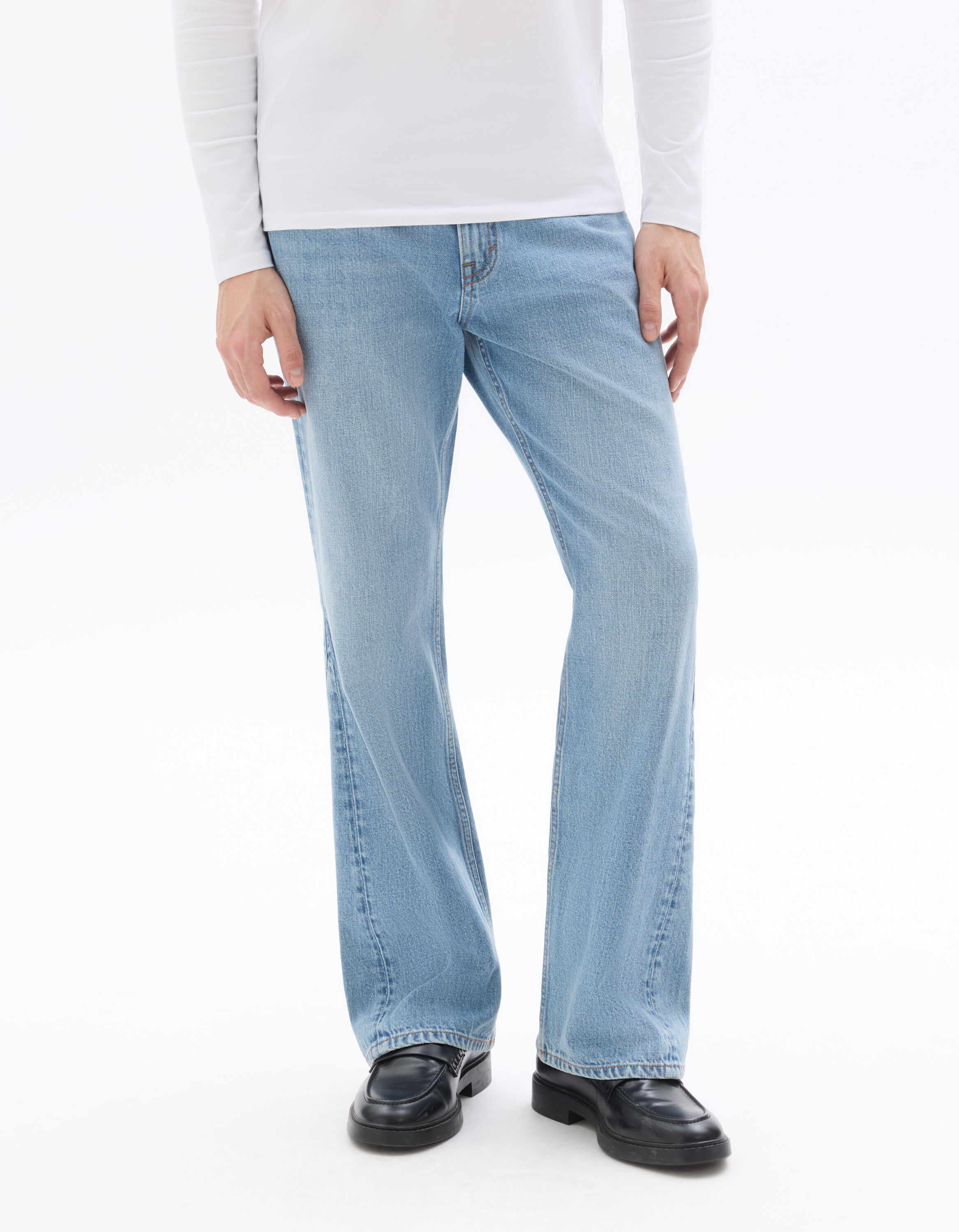Flare Jeans 100% Cotton - Light Blue | celio be normal
