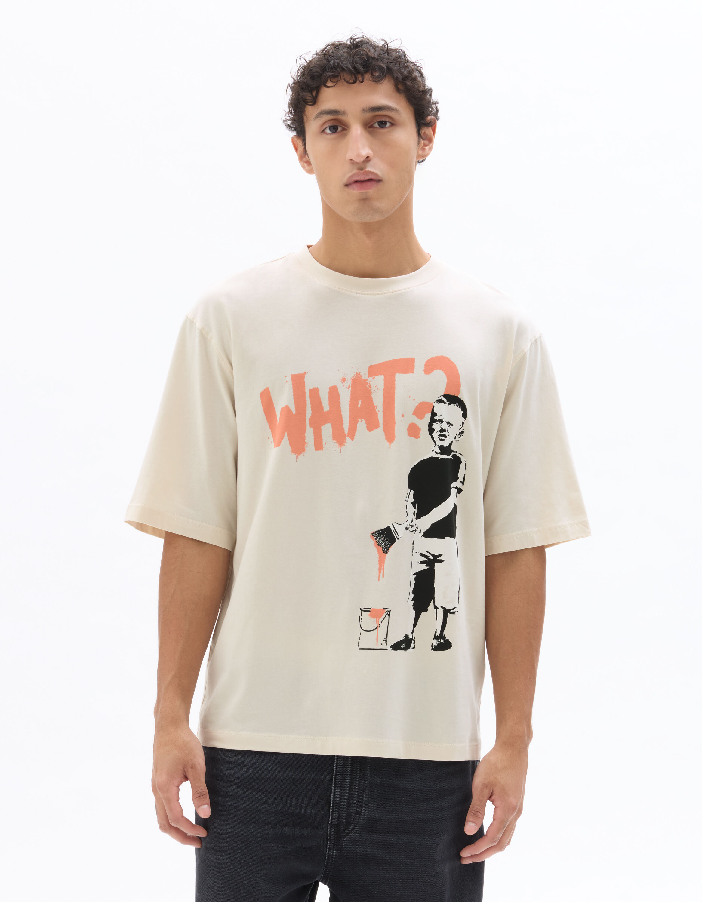 Banksy - Men's White T-shirt | celio be normal