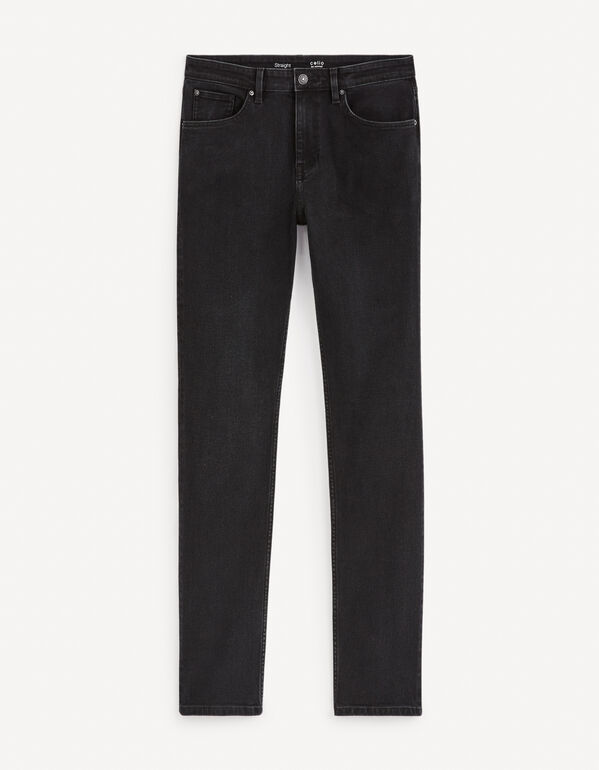 jean straight coton stretch - noir