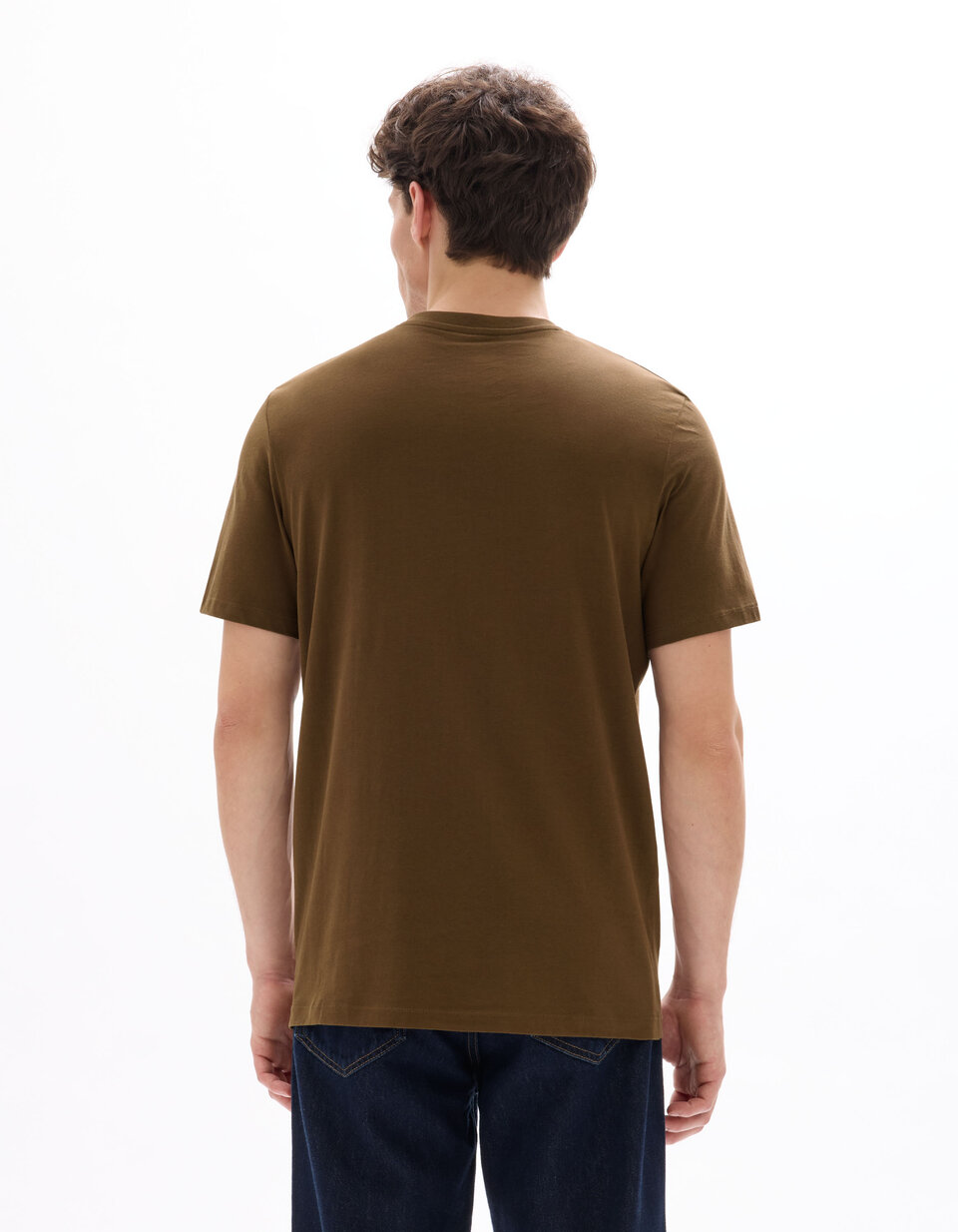 T-shirt Homme Urban Outfitters Marron – Manches Longues – Polyester – Taille XS – Col Rond