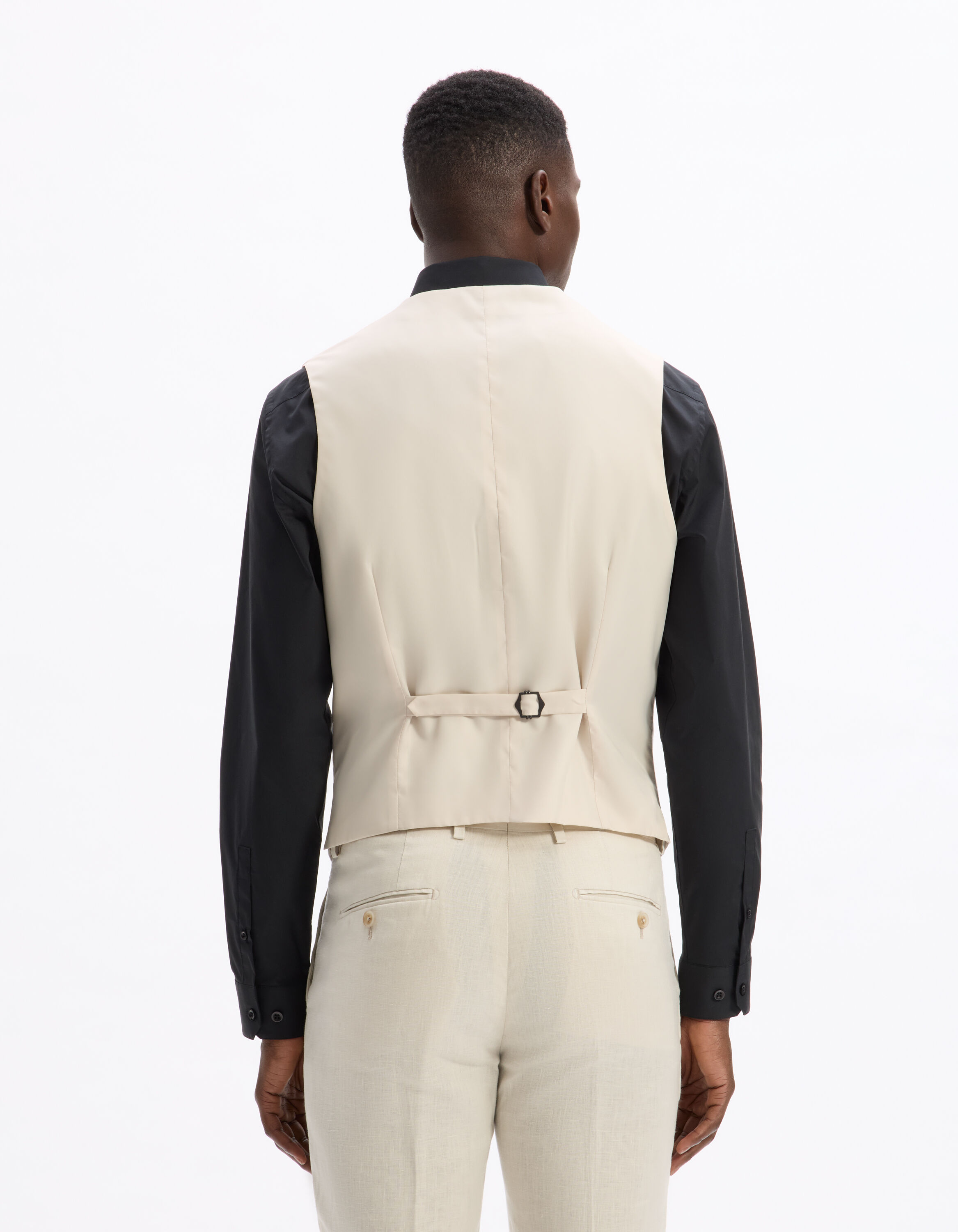 Gilet de costume slim 100% lin naturel celio be normal