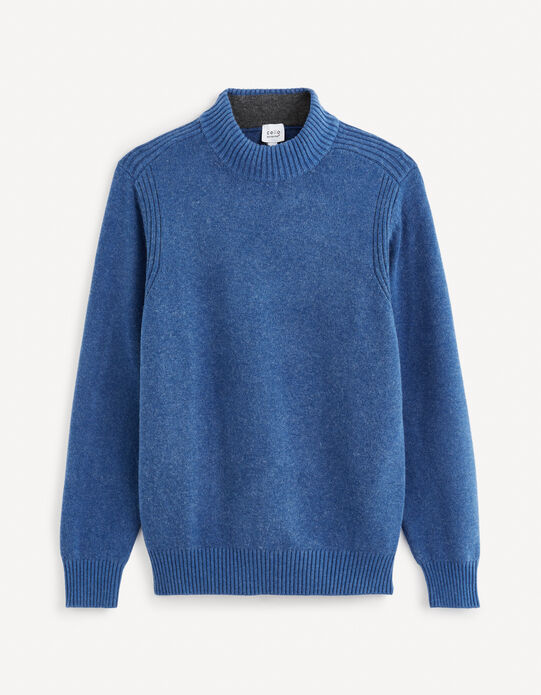 Pull Col Rond Homme Reusch En Laine Bleu Marine - Taille M