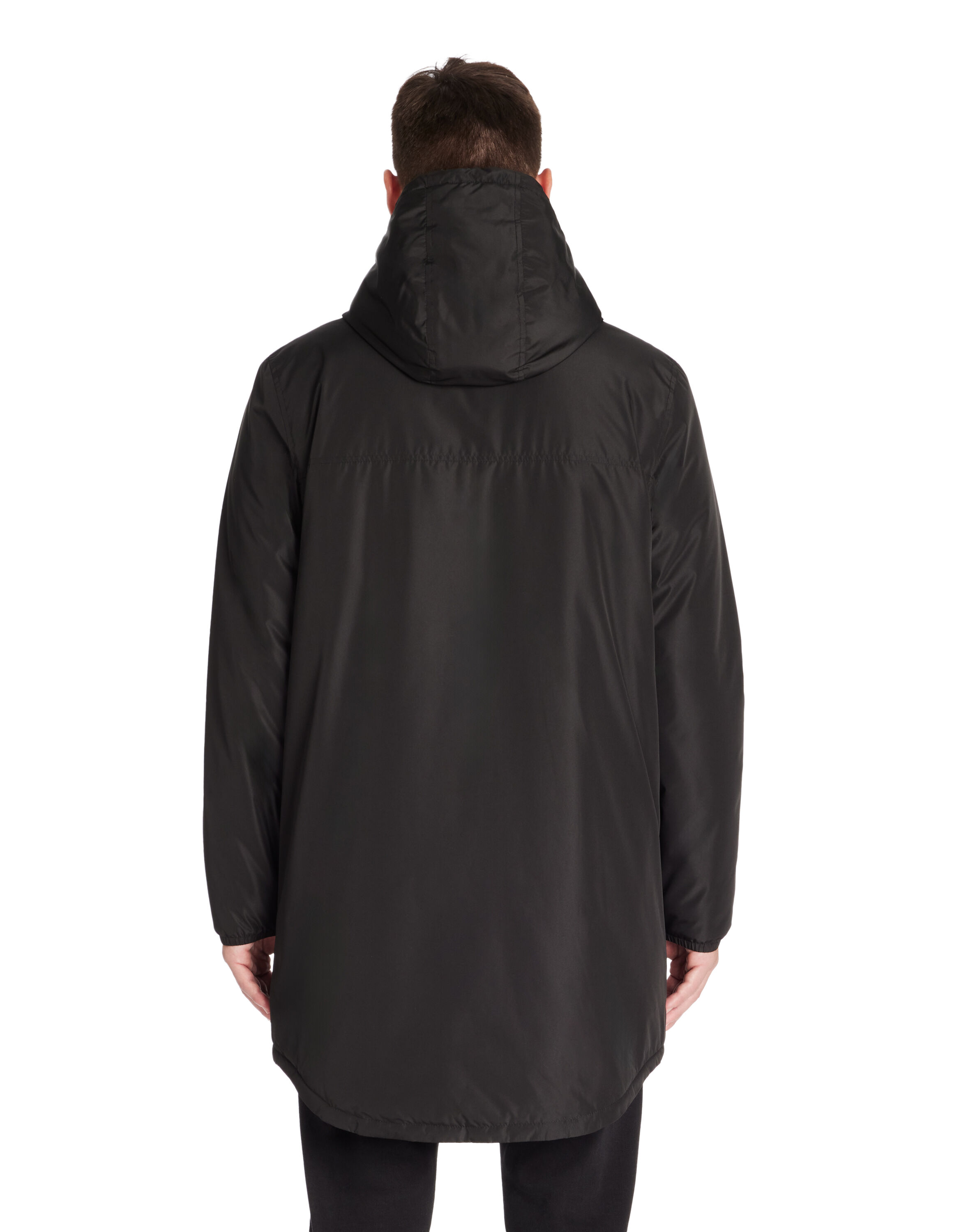 Parka a capuche double sherpa noir celio be normal