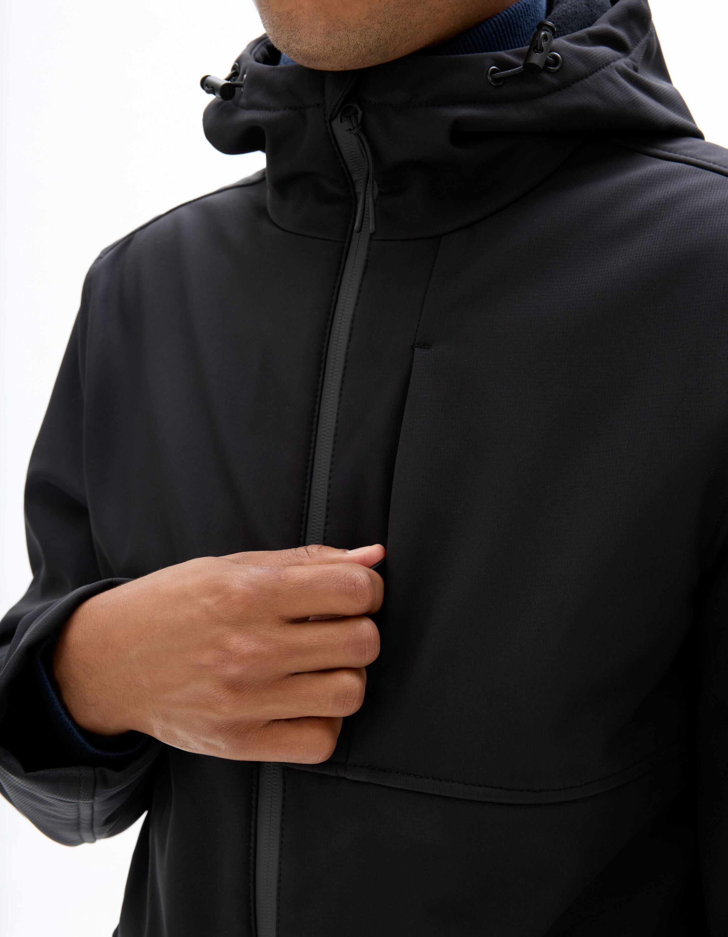 COOTIE / Cellie L/S Parka Black×Black Softshell parka with hood