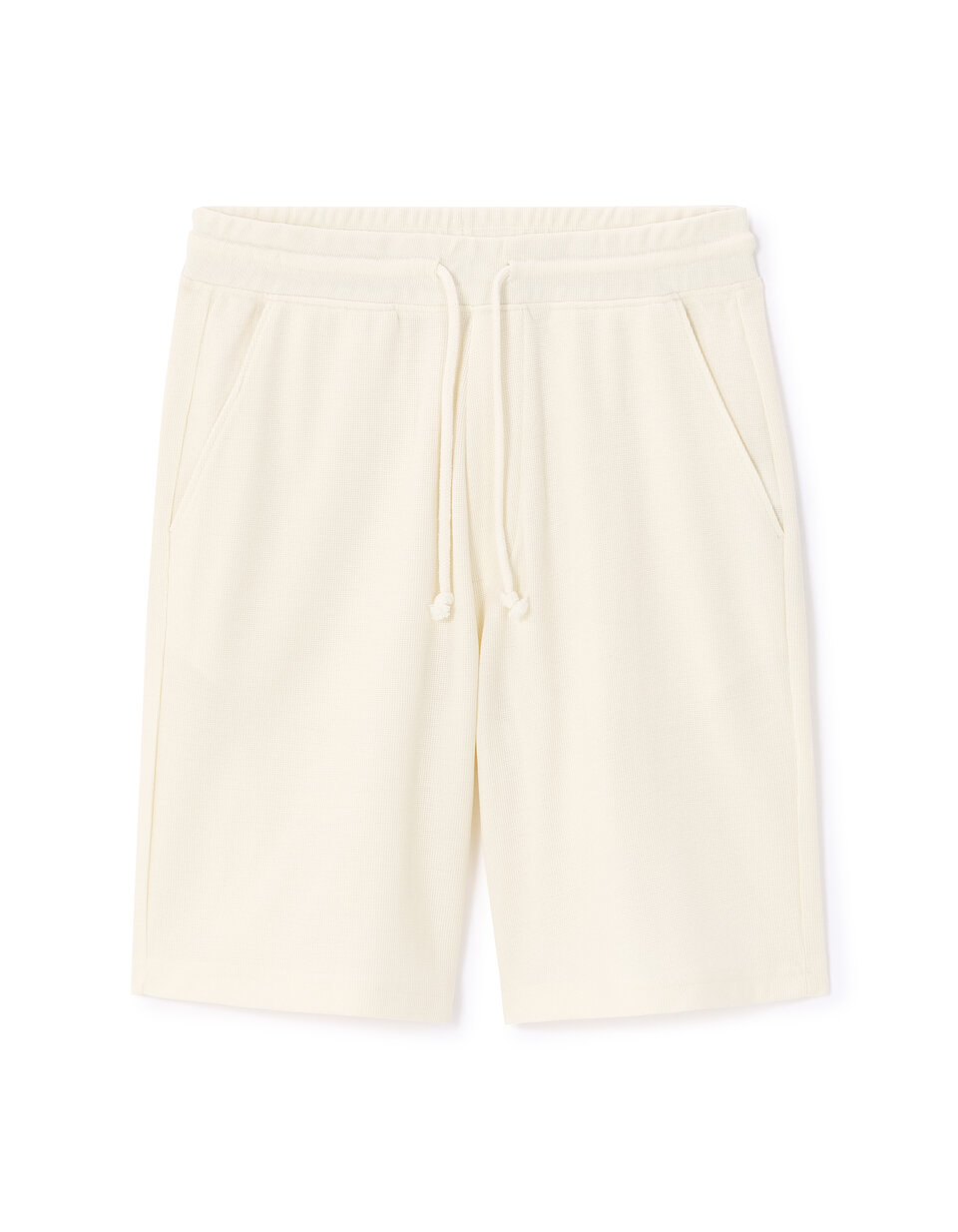 Sweat zippé beige en coton mélangé à coupe droite avec col à capuche et