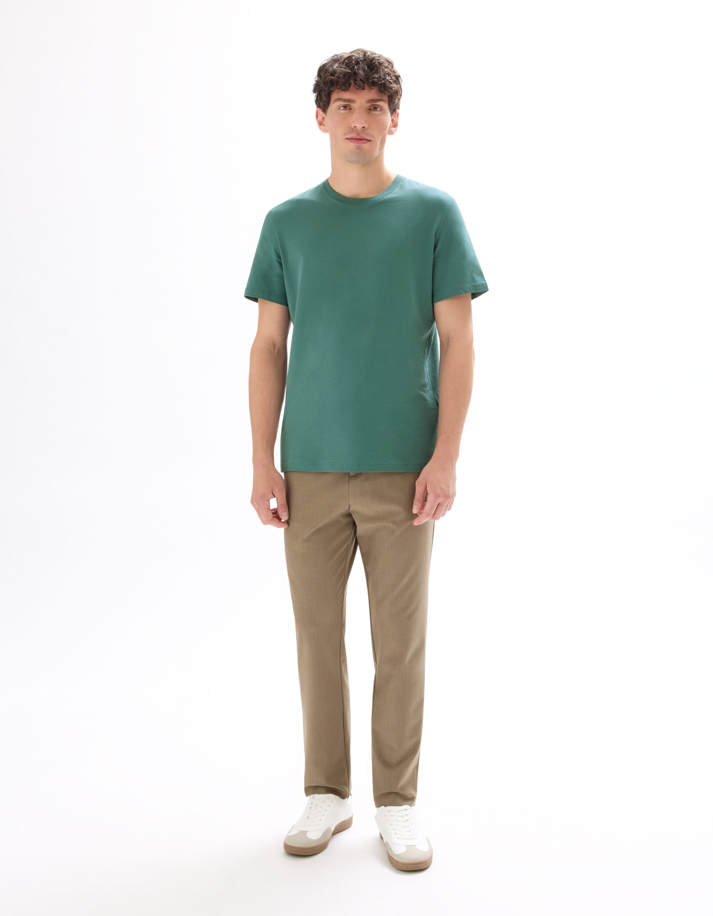 Pantalons Uniqlo France Mode En Ligne - Smart Cotton Ankle Length Trousers Homme Beige 6952ialgd P 613