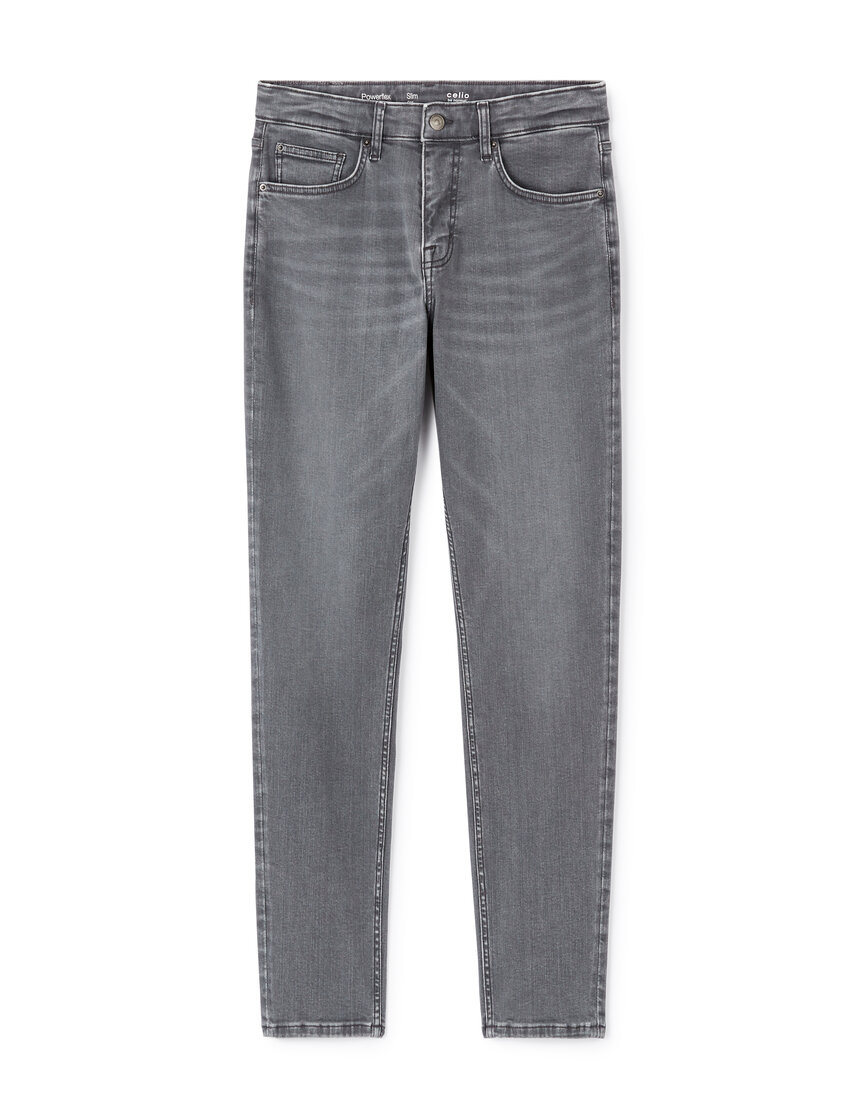 Celio Jeans Uomo Slim Fit In Cotone - Nero Tinta Unita