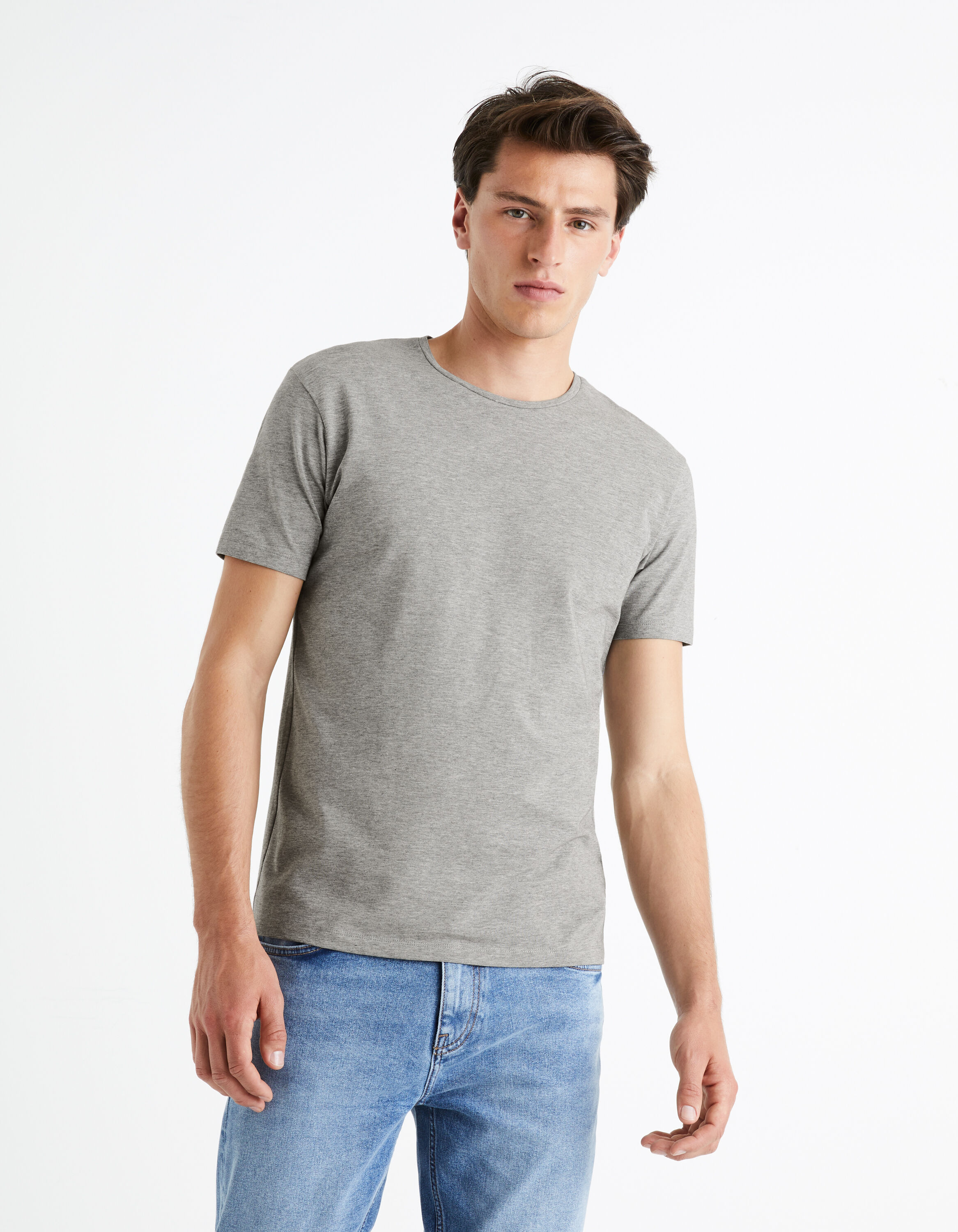 Tee shirt sales gris chiné