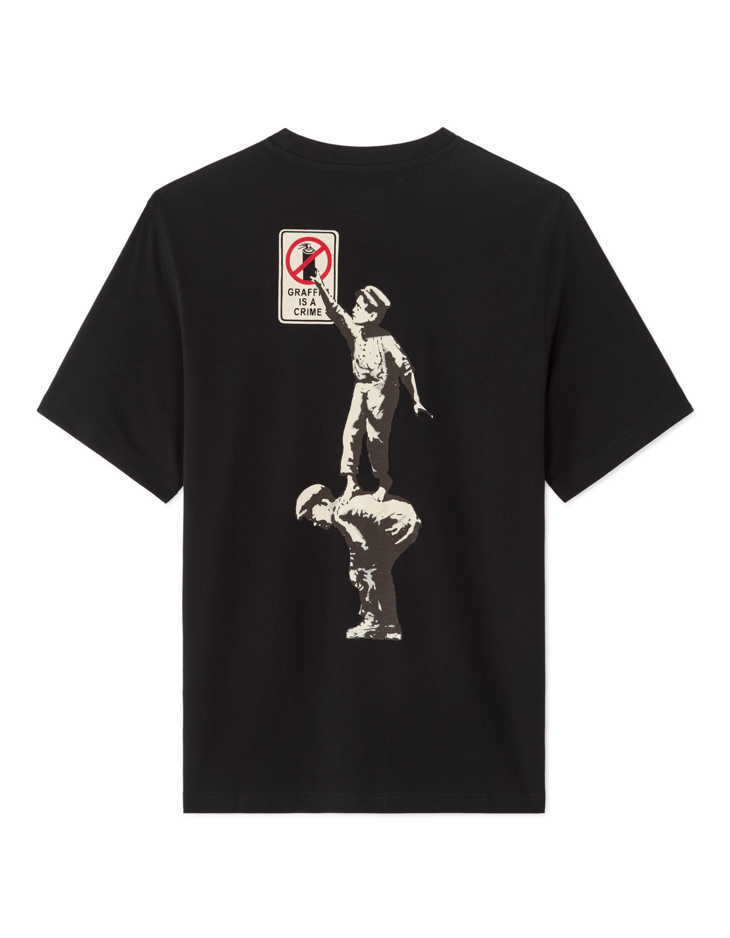 Banksy Men's Black T-Shirt | celio be normal