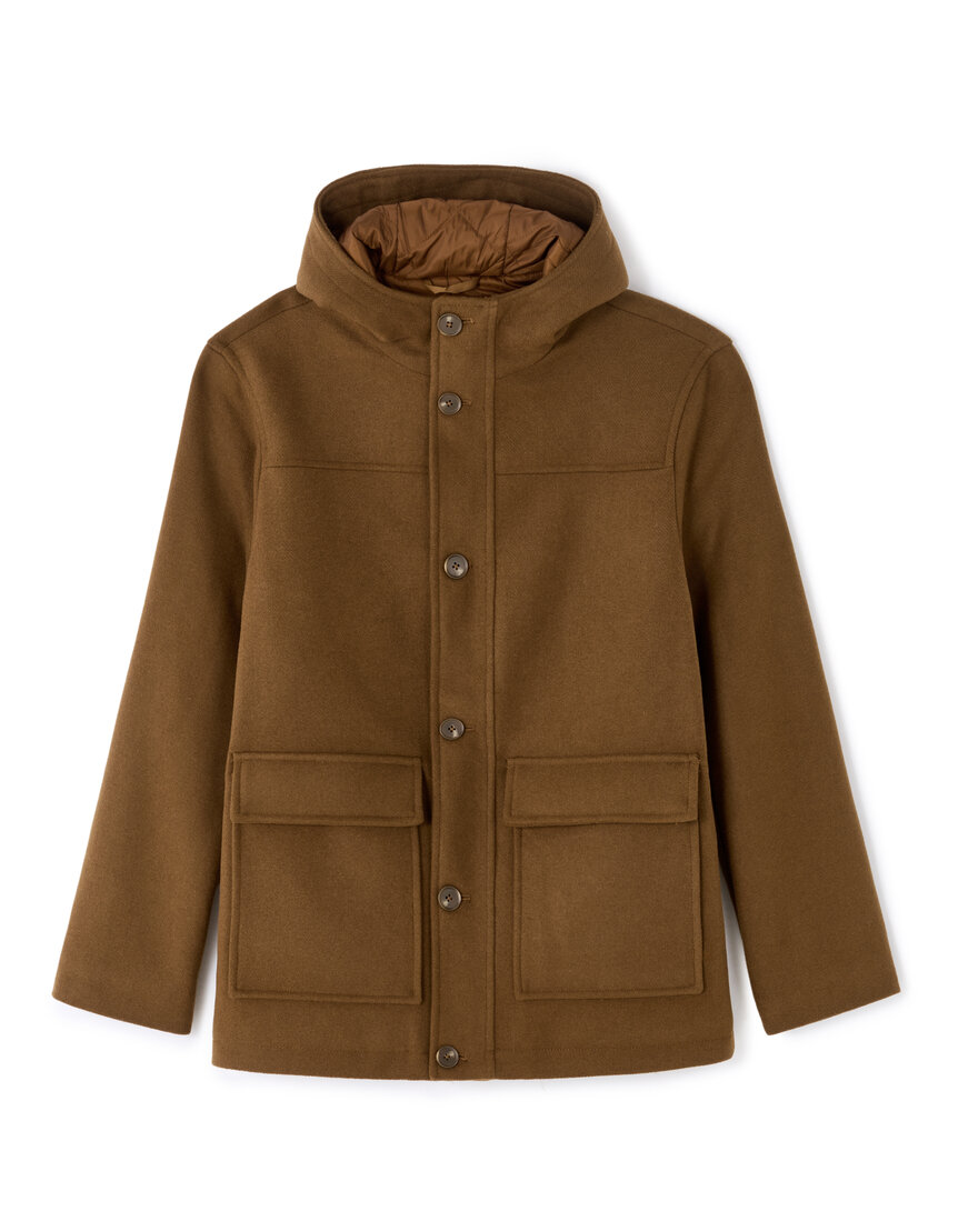 Manteau Court Marron Camaïeu Taille 40 - Occasion Très Bon état