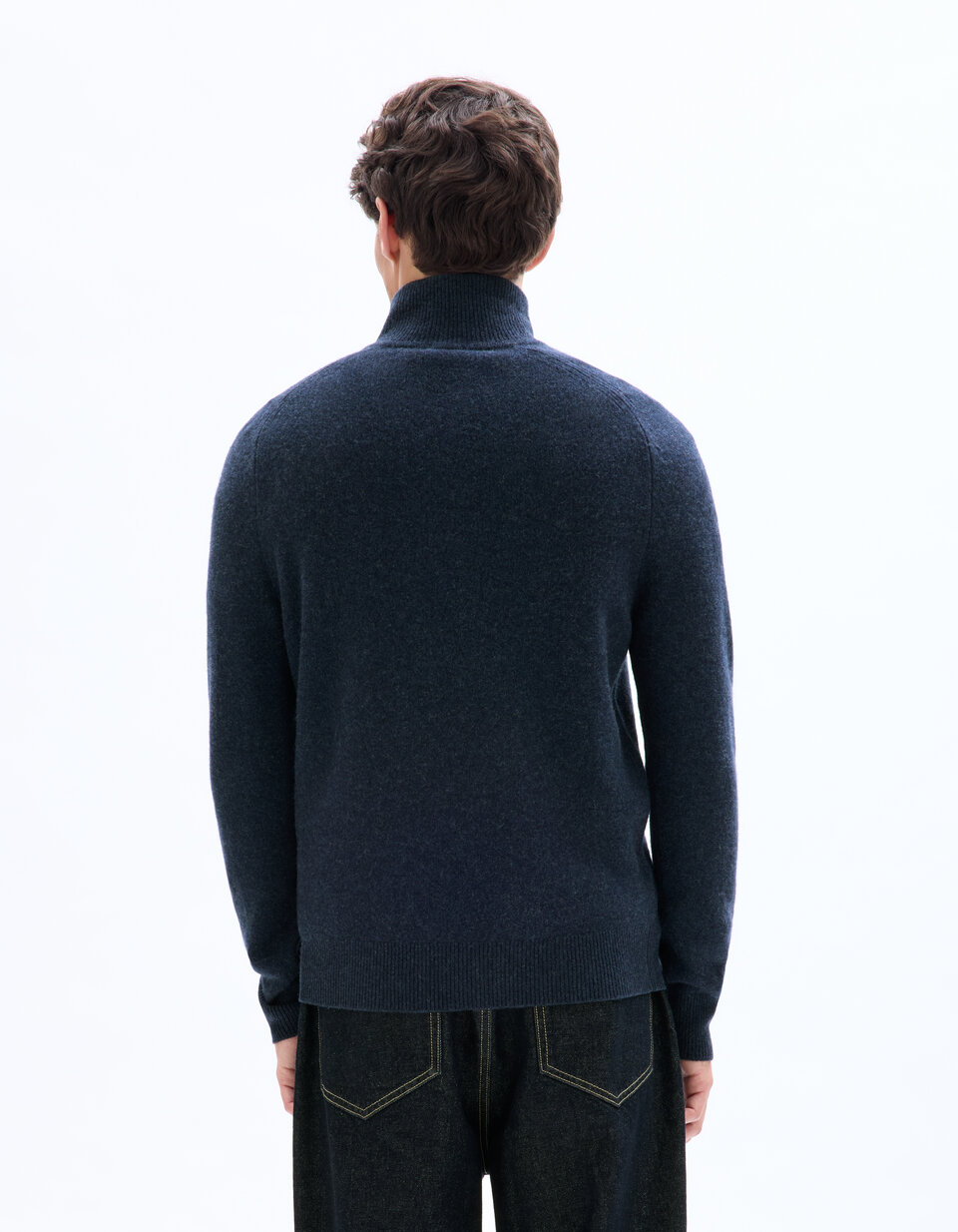 Pull Col Rond Patchwork Fecatch Indigo Celio - Taille L, Neuf Sans étiquettes, Multicolore
