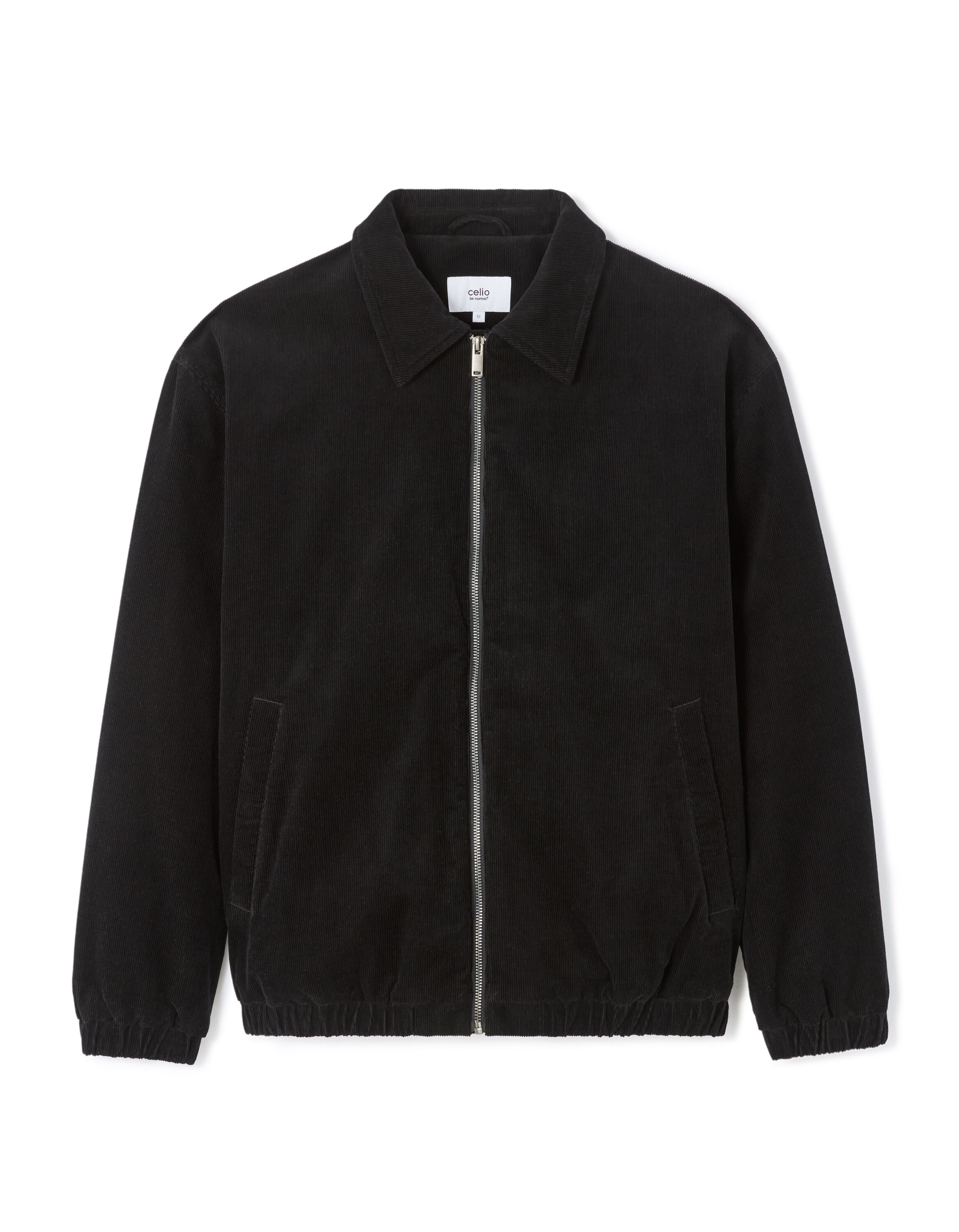 Black Corduroy Shirt Collar Jacket | celio be normal