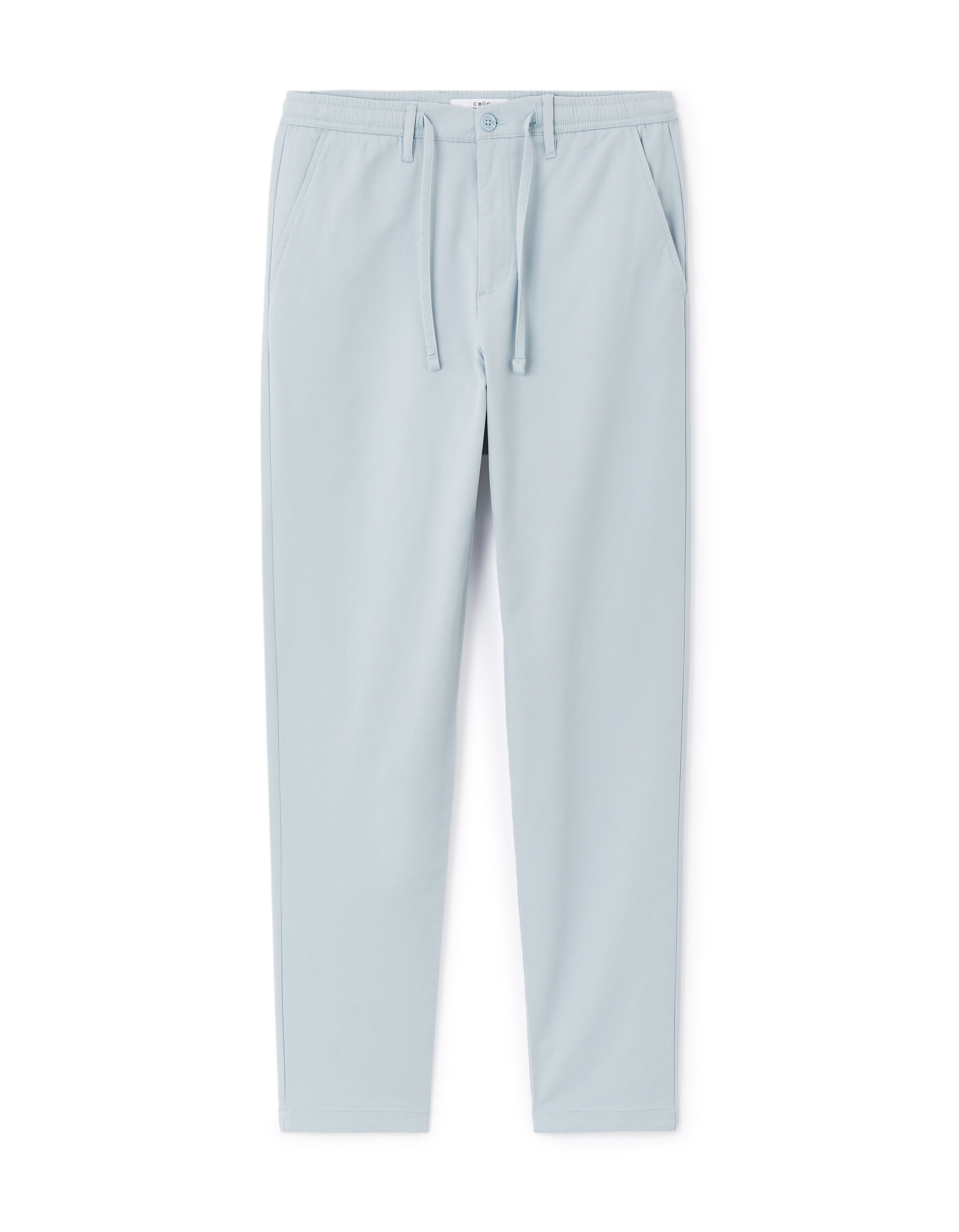 celio Chino slim 100% coton stretch - bleu clair