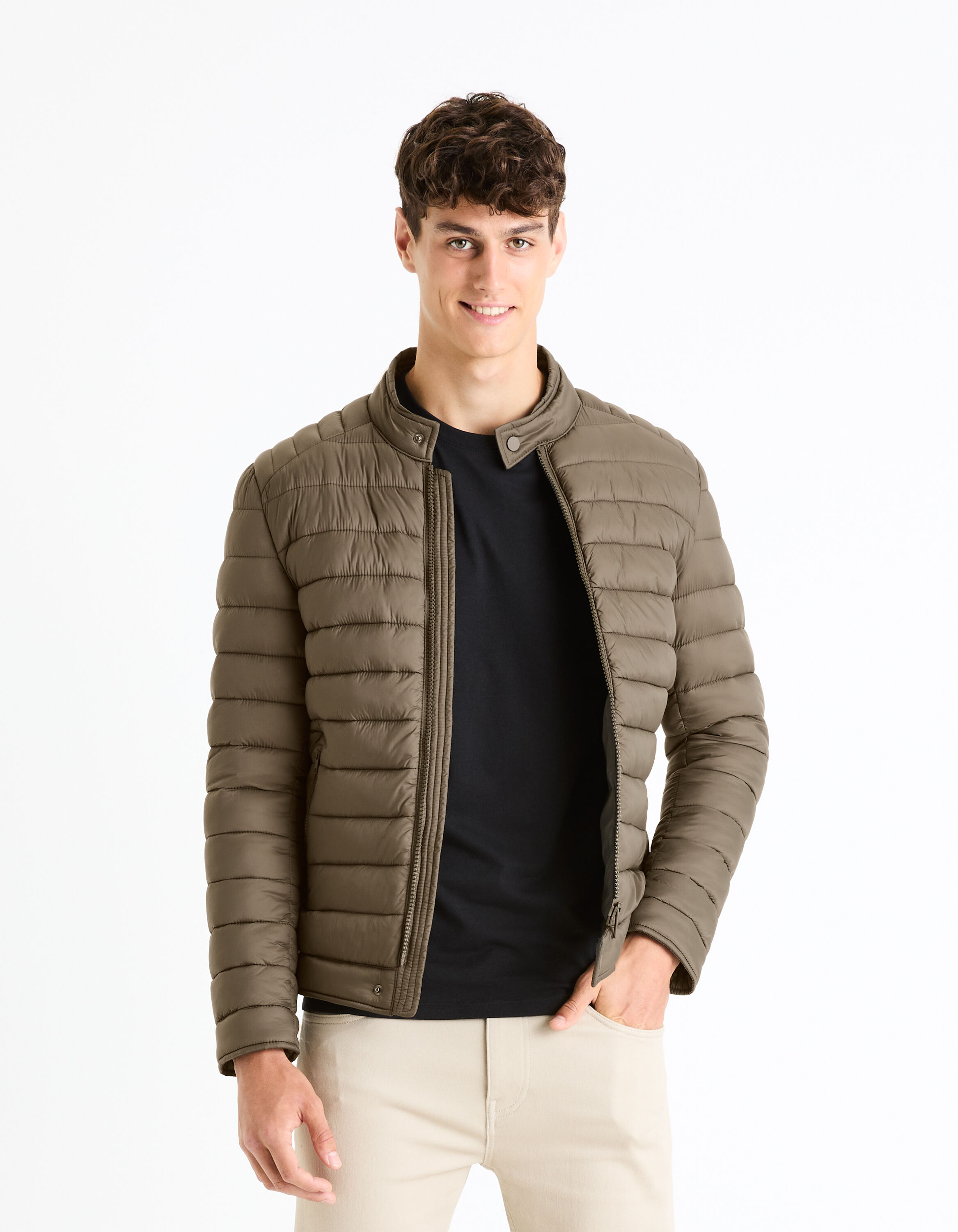 Chaqueta de algodón Caqui claro para hombre Félicien