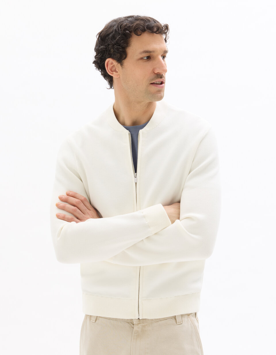 Gilet Bombers Zippé Joyce Blanc Noir Jaune - Taille 38/40, Neuf Sans étiquettes