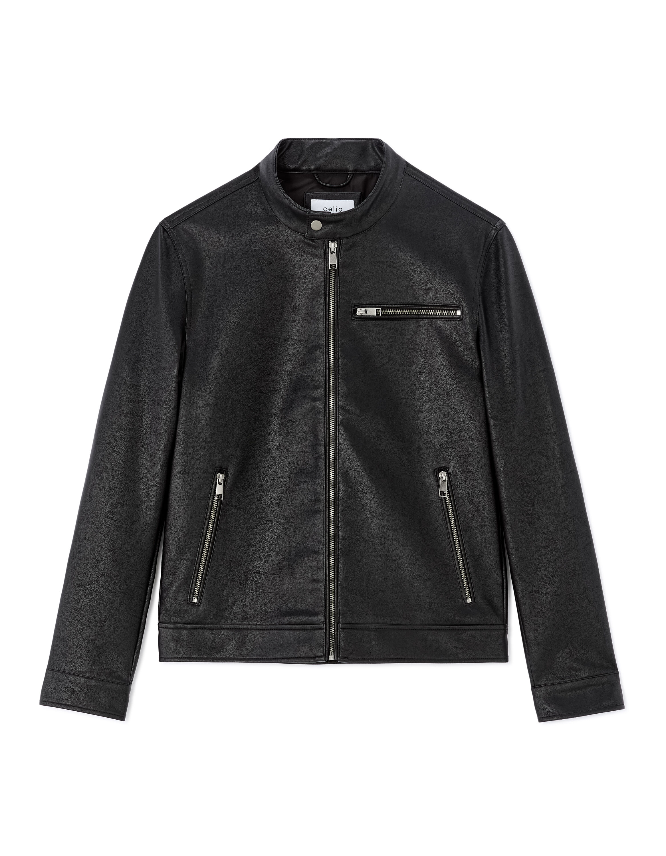 Biker Veste Cuir Celio Homme Blouson Homme Style Motard Blousons