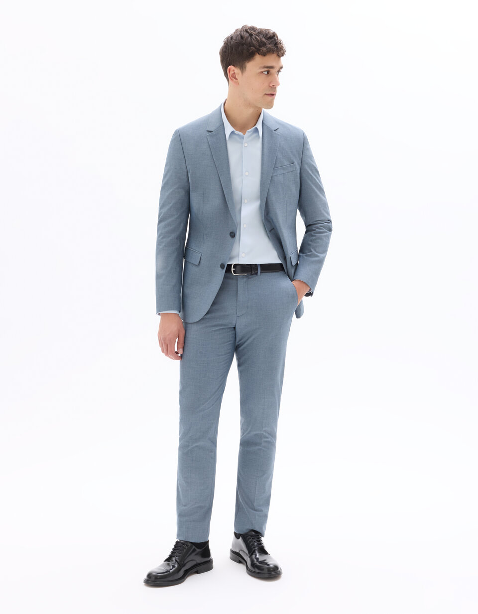 Slim Fit Bi-Stretch Blue Suit Pants | celio be normal