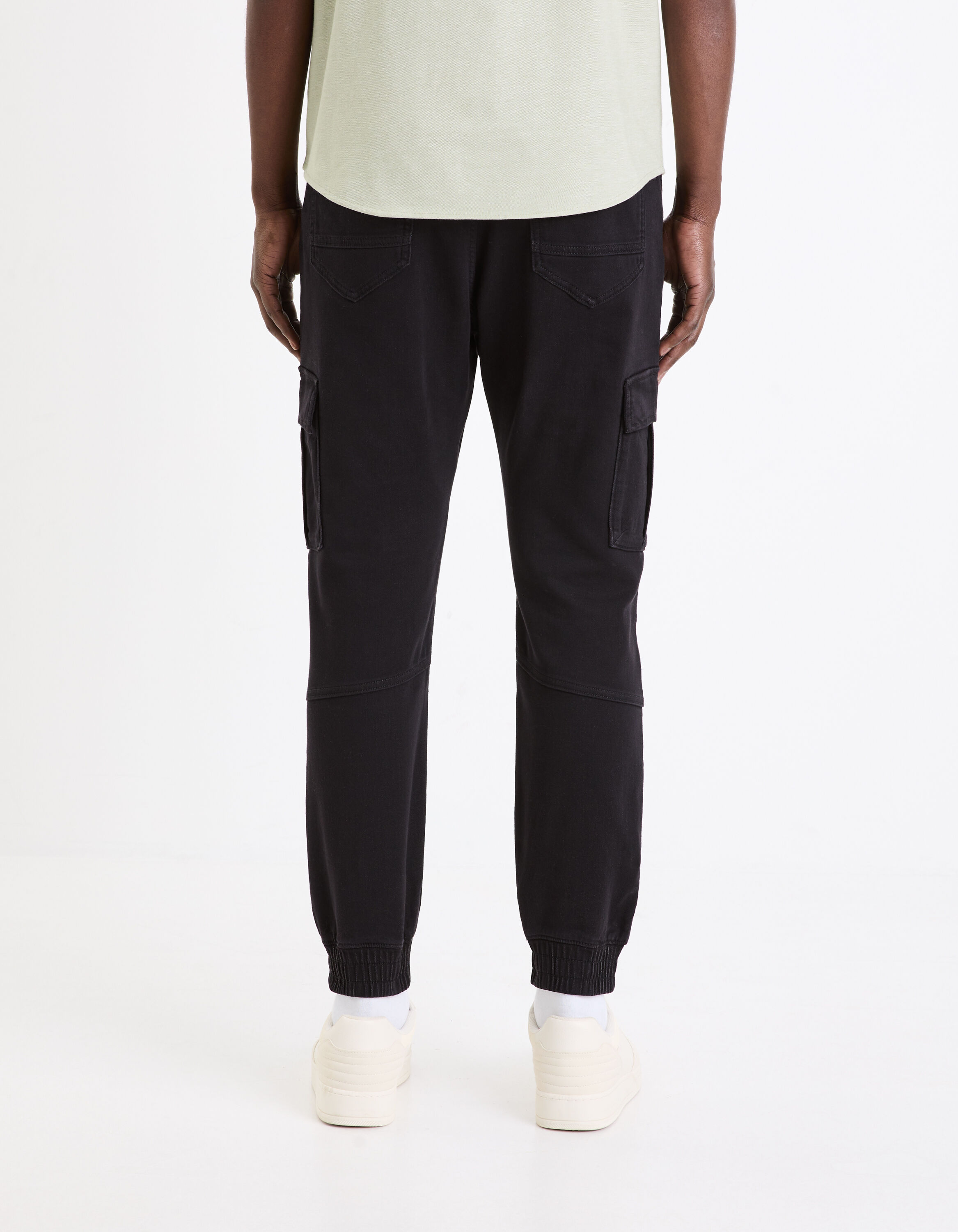 Pantalon cargo slim - noir