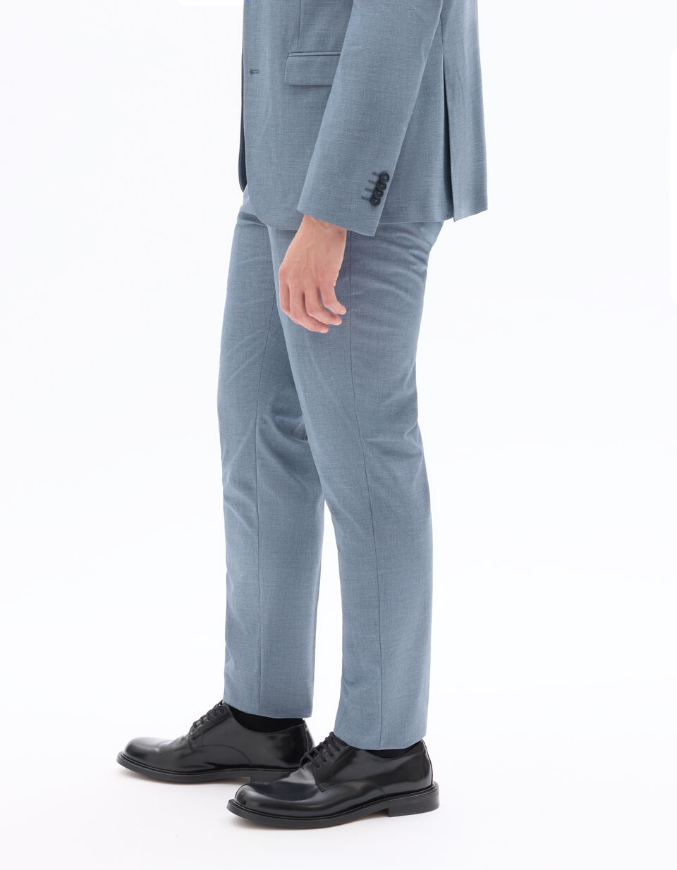 Slim Fit Bi-Stretch Blue Suit Pants | celio be normal