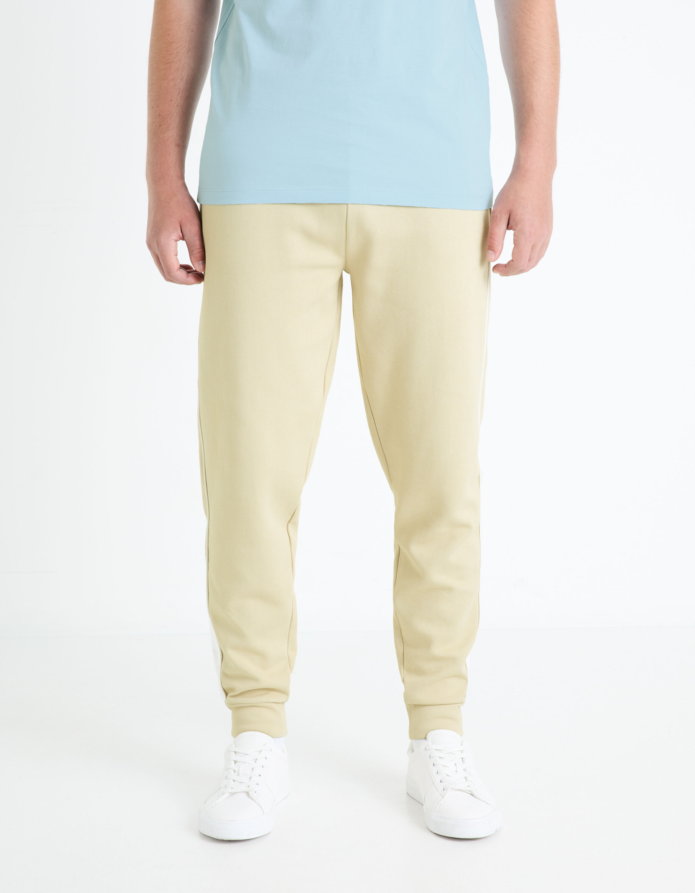 Pantalon jogging beige homme