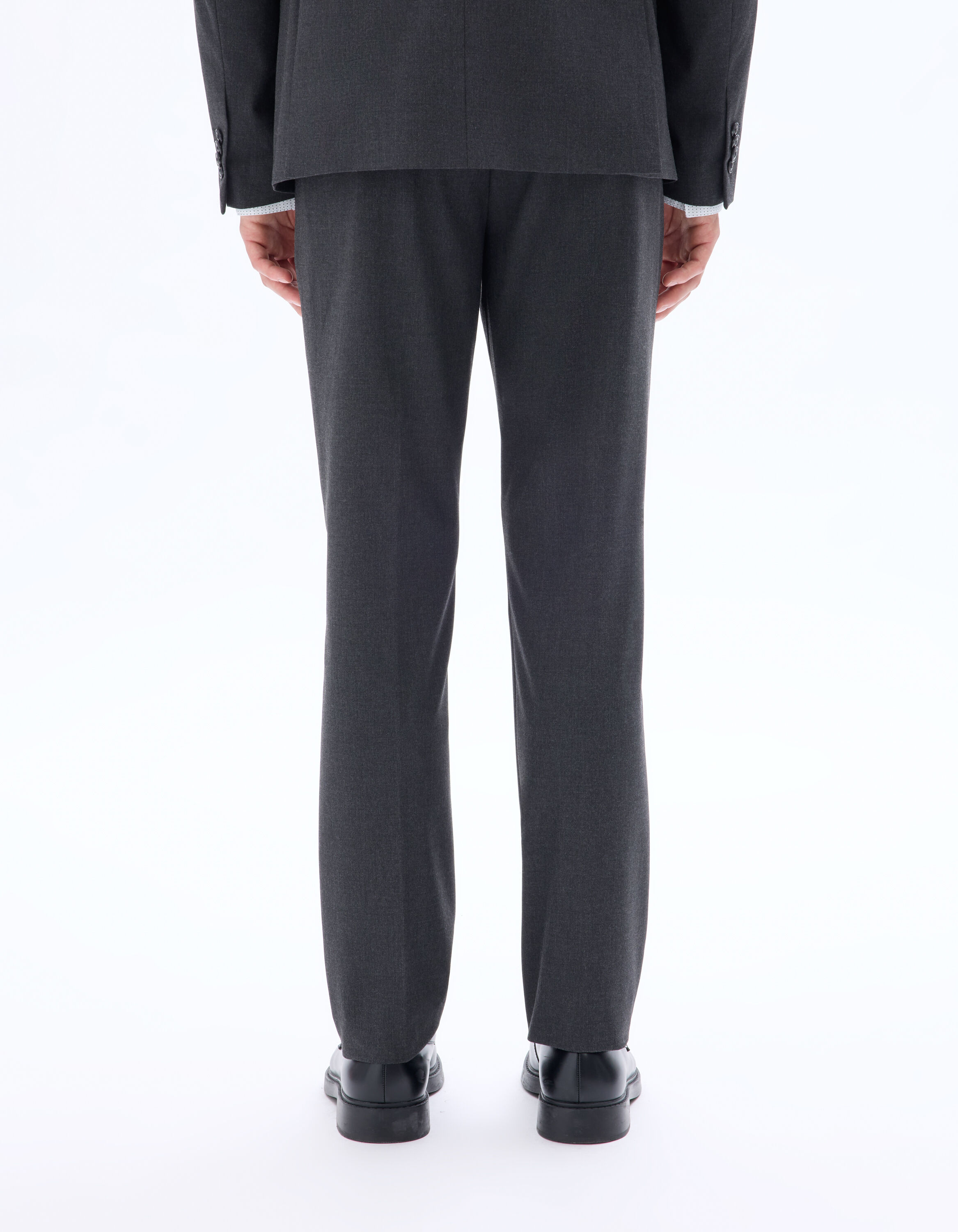 Pantalon de costume slim bi-stretch gris foncé celio be normal