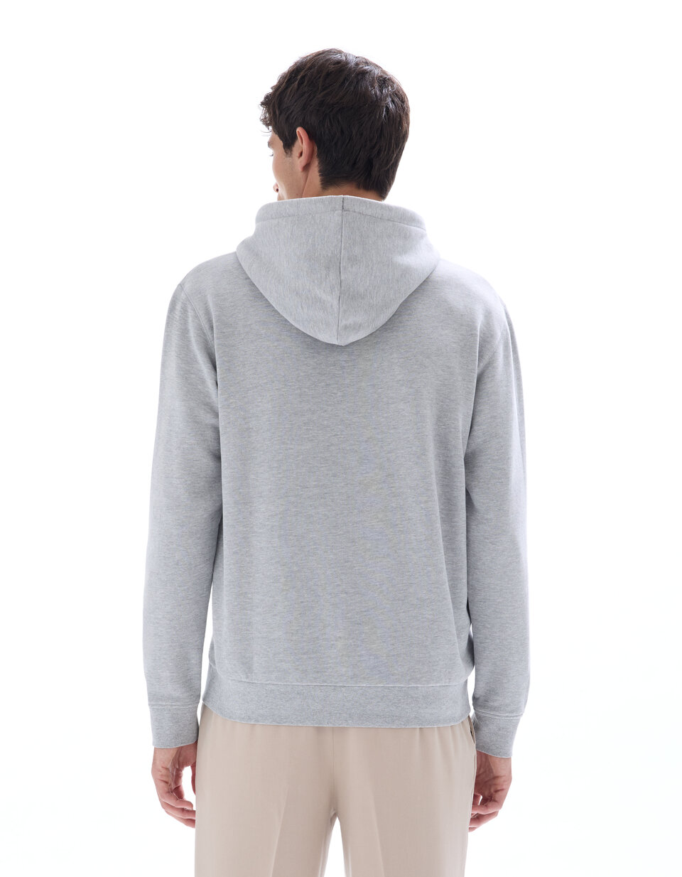 Sweat regular à capuche en coton mélangé - gris Sweat regular à capuche en coton mélangé - gris