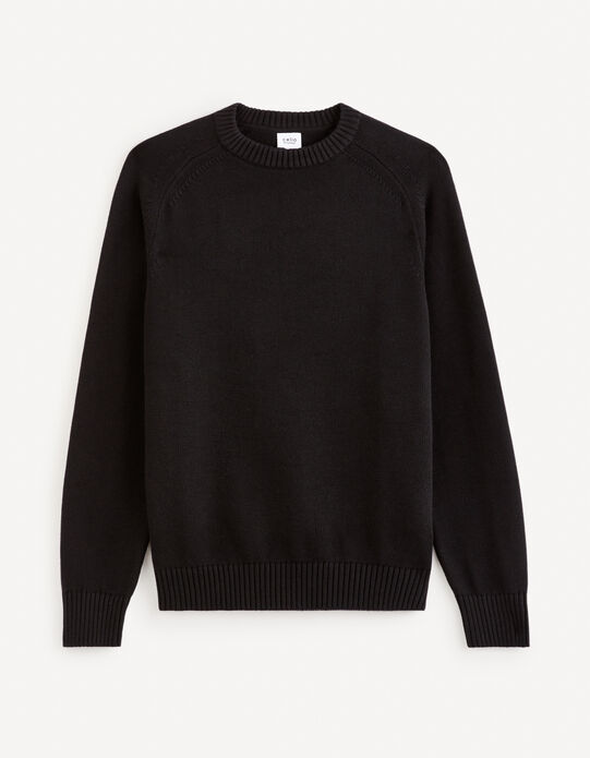 Pull 100% Cachemire Premium Pour Hommes Col Rond Noir - Fabriqué En Italie, Taille 2XL