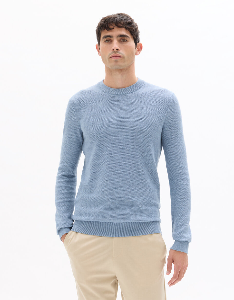 pull-col-rond-100-coton-bleu-moyen-celio-men