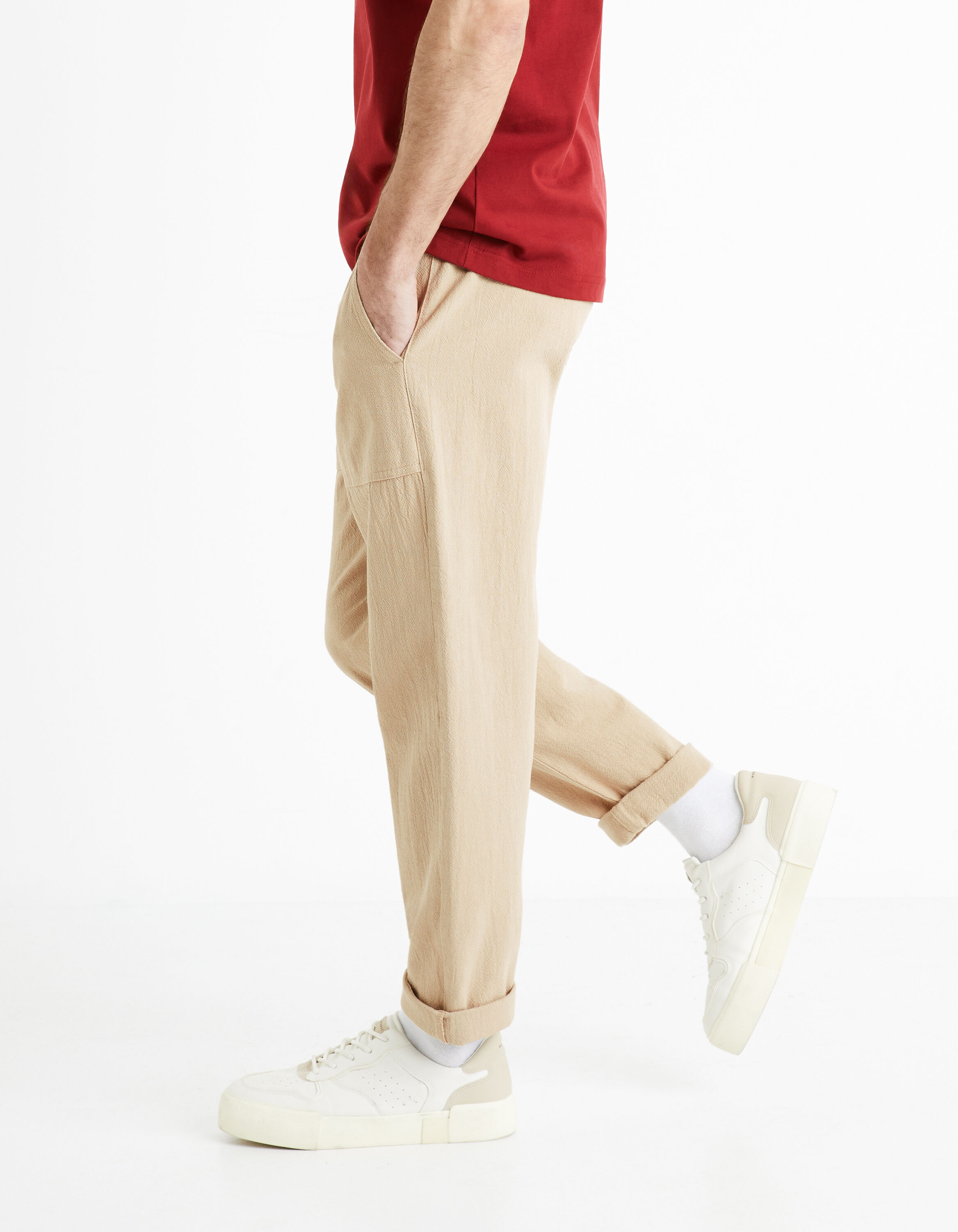 Pantalon jogging beige homme