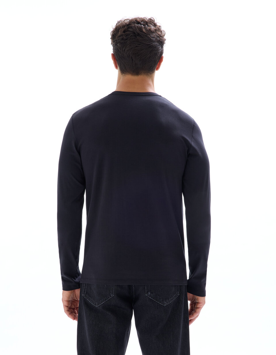 T-shirt Manches Longues Célio Homme - Taille L - Blanc - Occasion Très Bon état