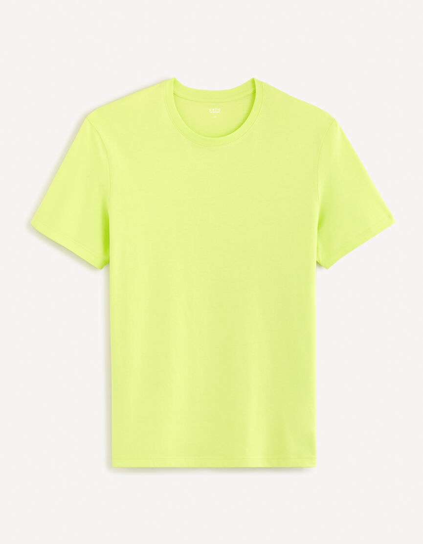 T shirt col rond 100% coton vert celio be normal