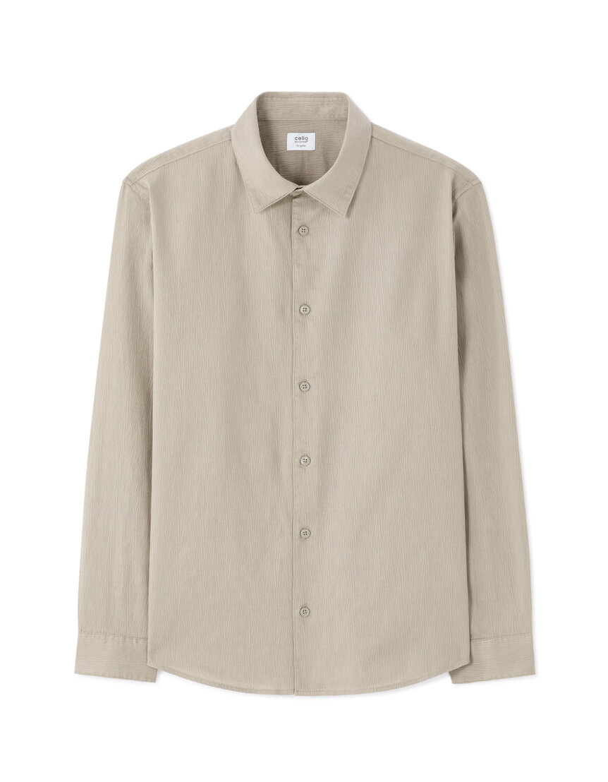 Chemise Habillée Homme Wolsey – Gris, Coton, Taille 17 (43 Cm), Manches Longues, Parfait état