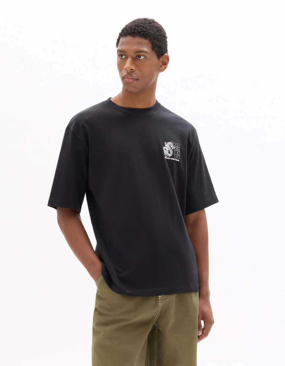 T-shirt Homme X.O By Promodoro - Col Rond, Manches Longues, En Coton Peigné