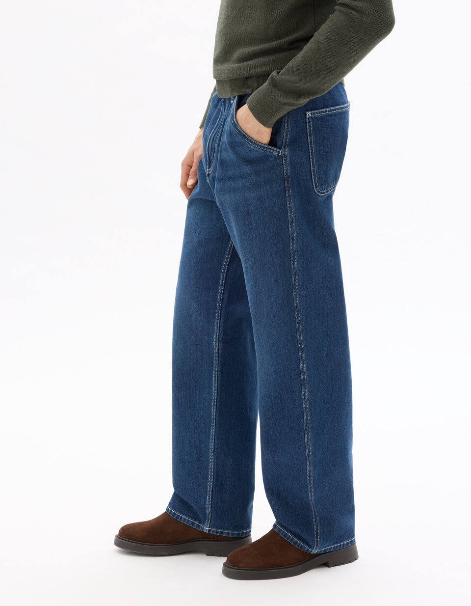 Pantalon Baggy CELIO Taille 36 (14/16 Ans) - Coupe Bootcut Marron - Neuf Avec étiquettes