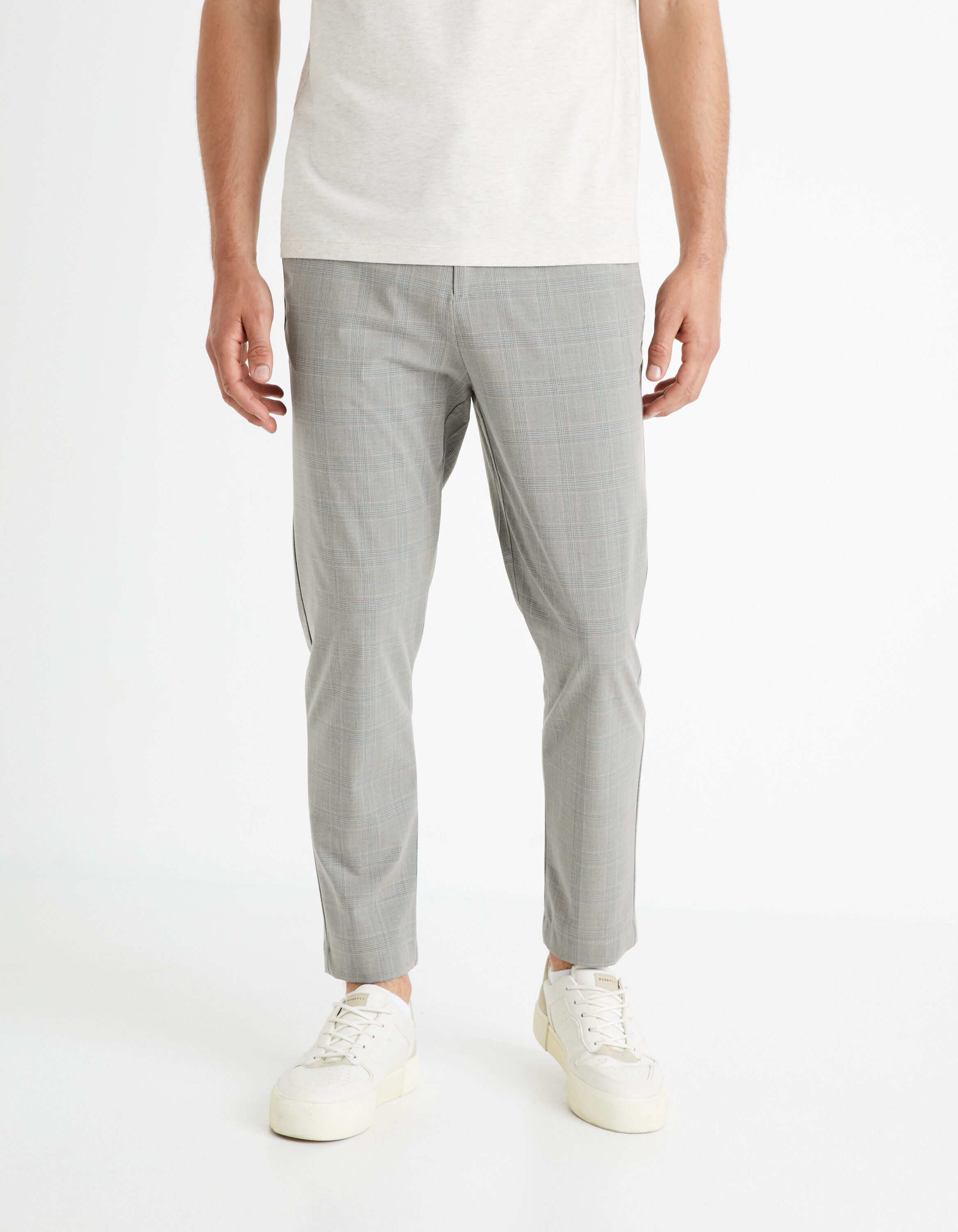 Pantalon carreau gris celio be normal