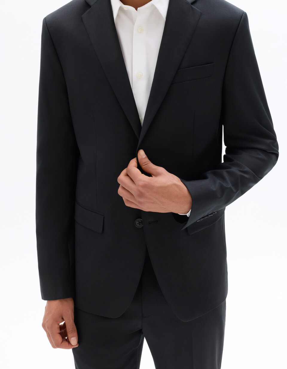 Veste De Costume Homme Wilvorst - Taille 44L - Pure Laine Noire - Occasion Très Bon état